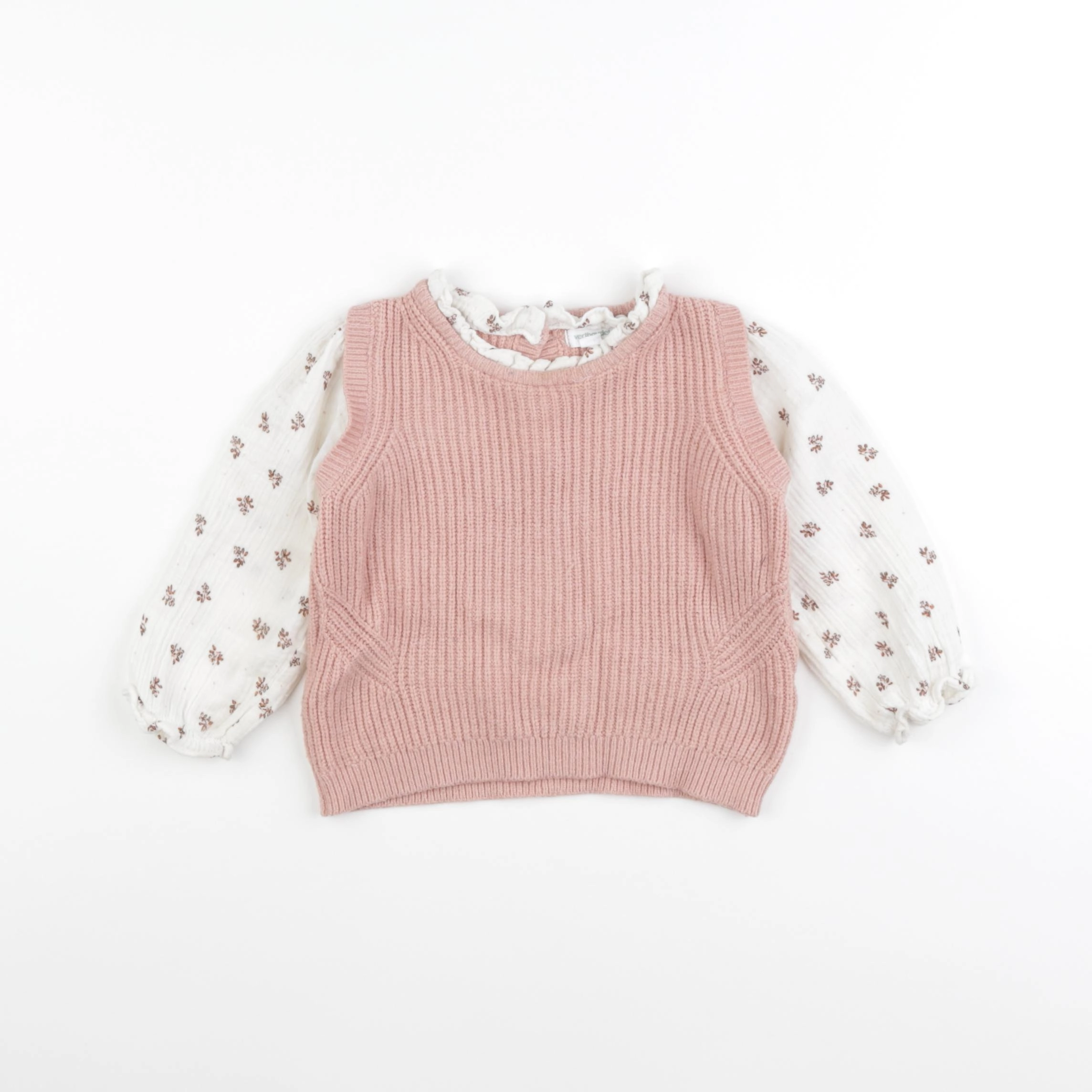 Vertbaudet - pull rose - 18 mois