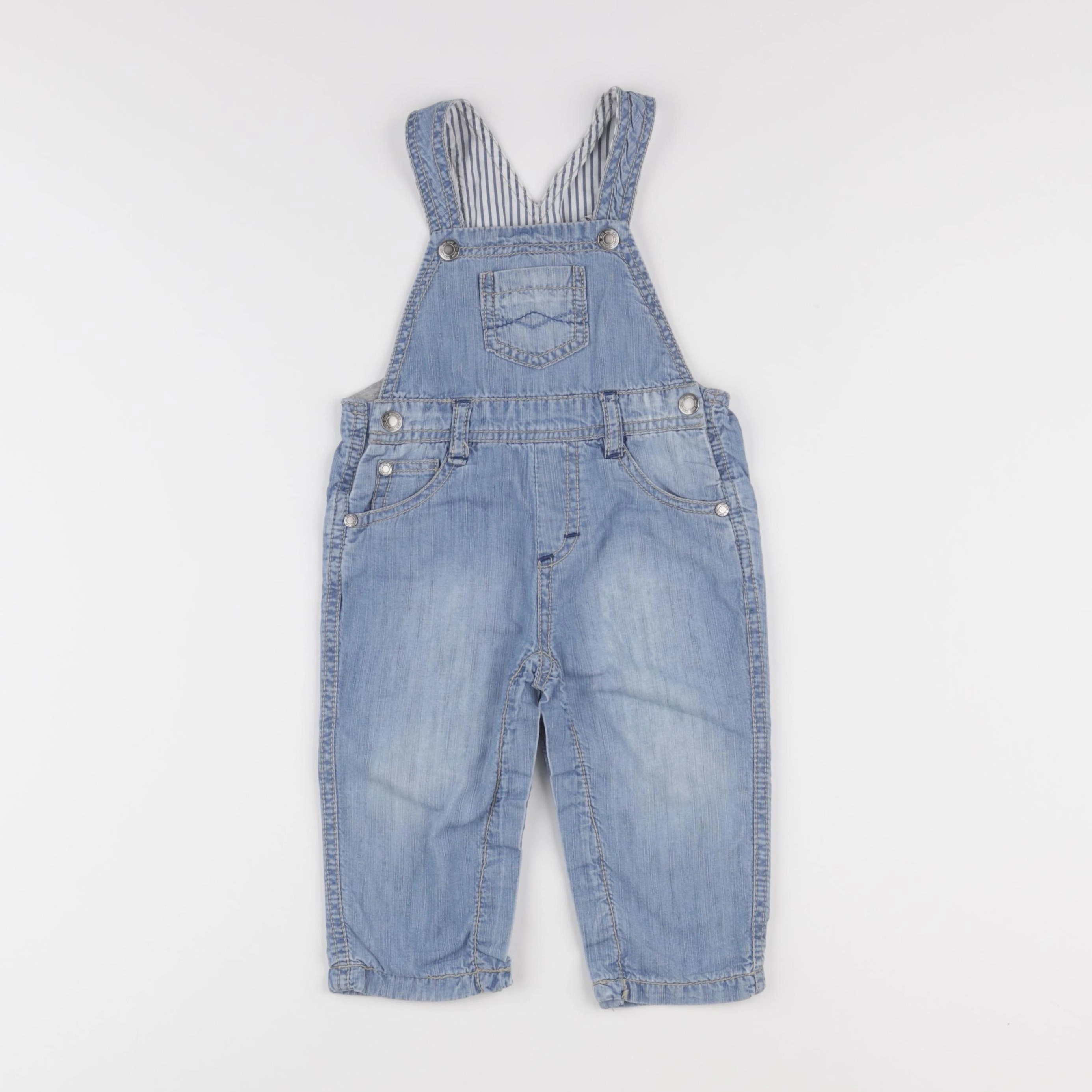 Zara - salopette bleu - 6/9 mois