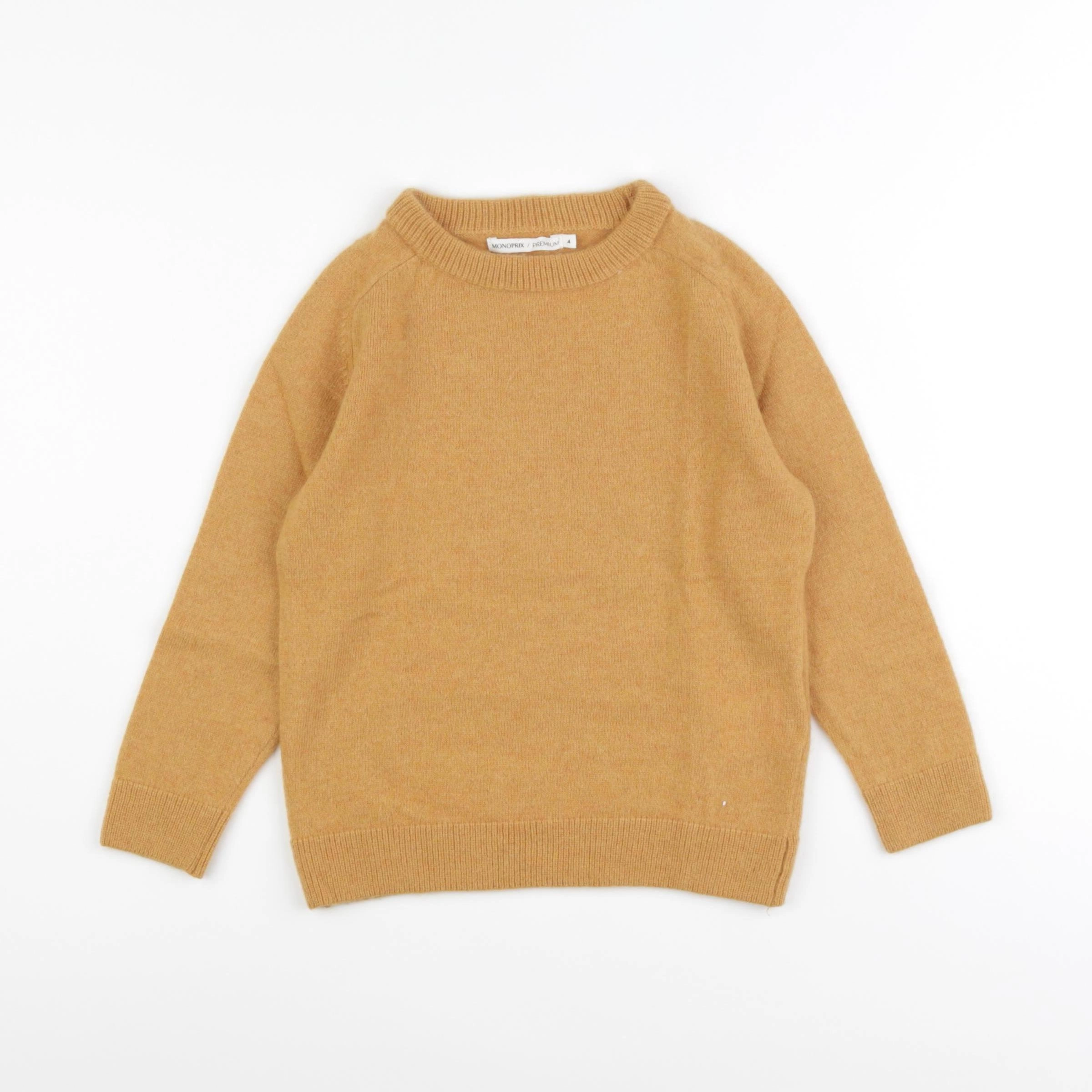 Monoprix - pull jaune - 4 ans