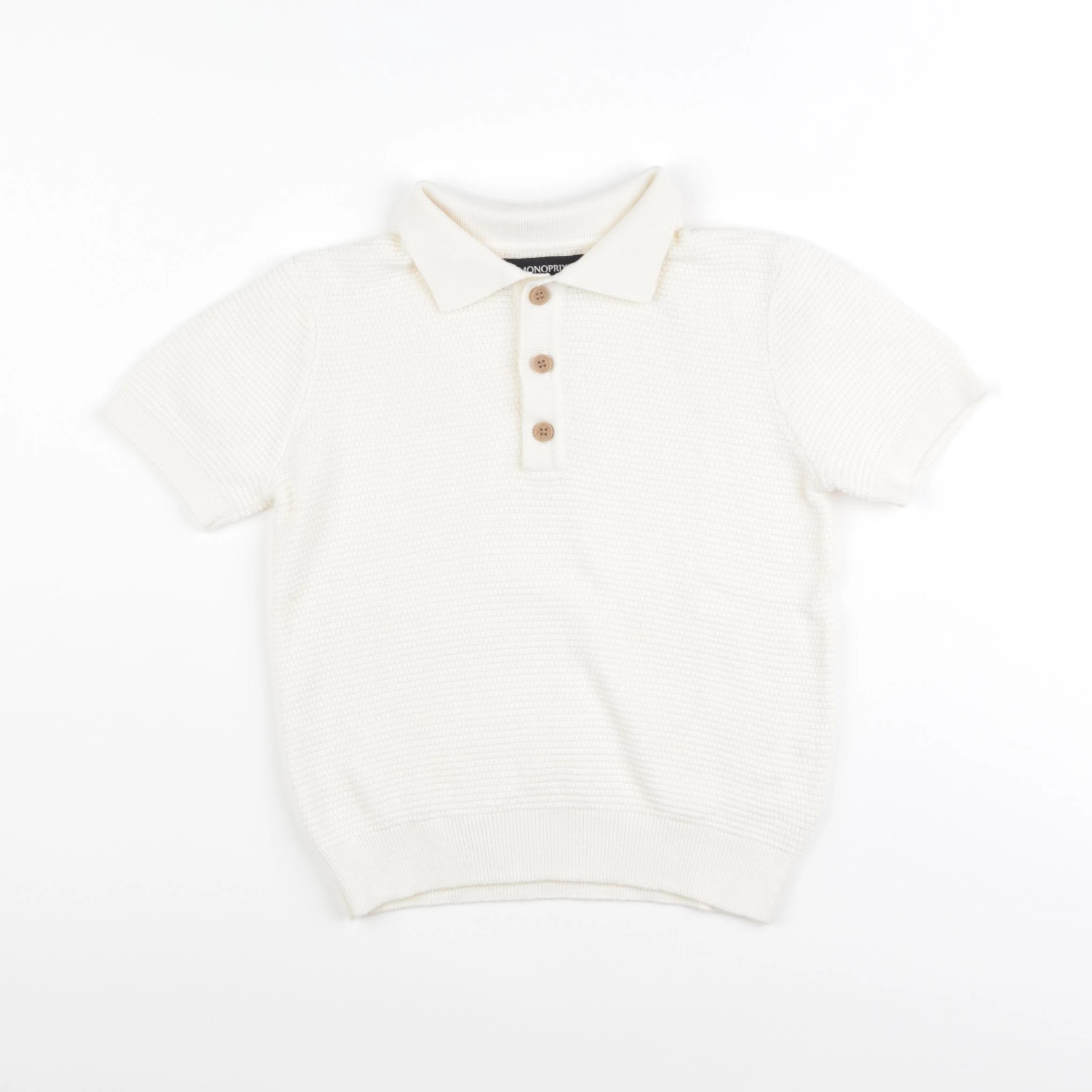 Monoprix - polo beige - 4 ans