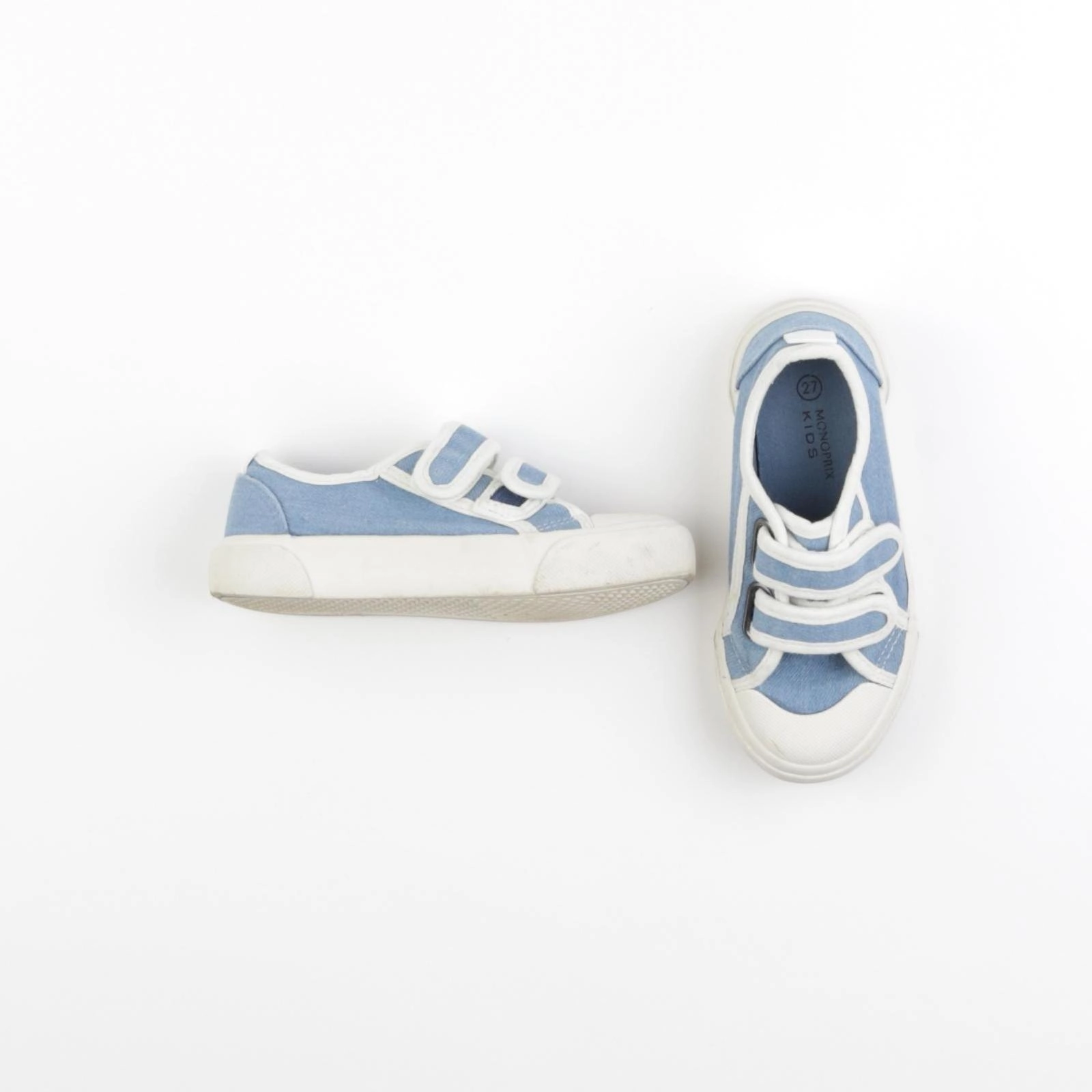 Monoprix - tennis élastiqué bleu - pointure 27