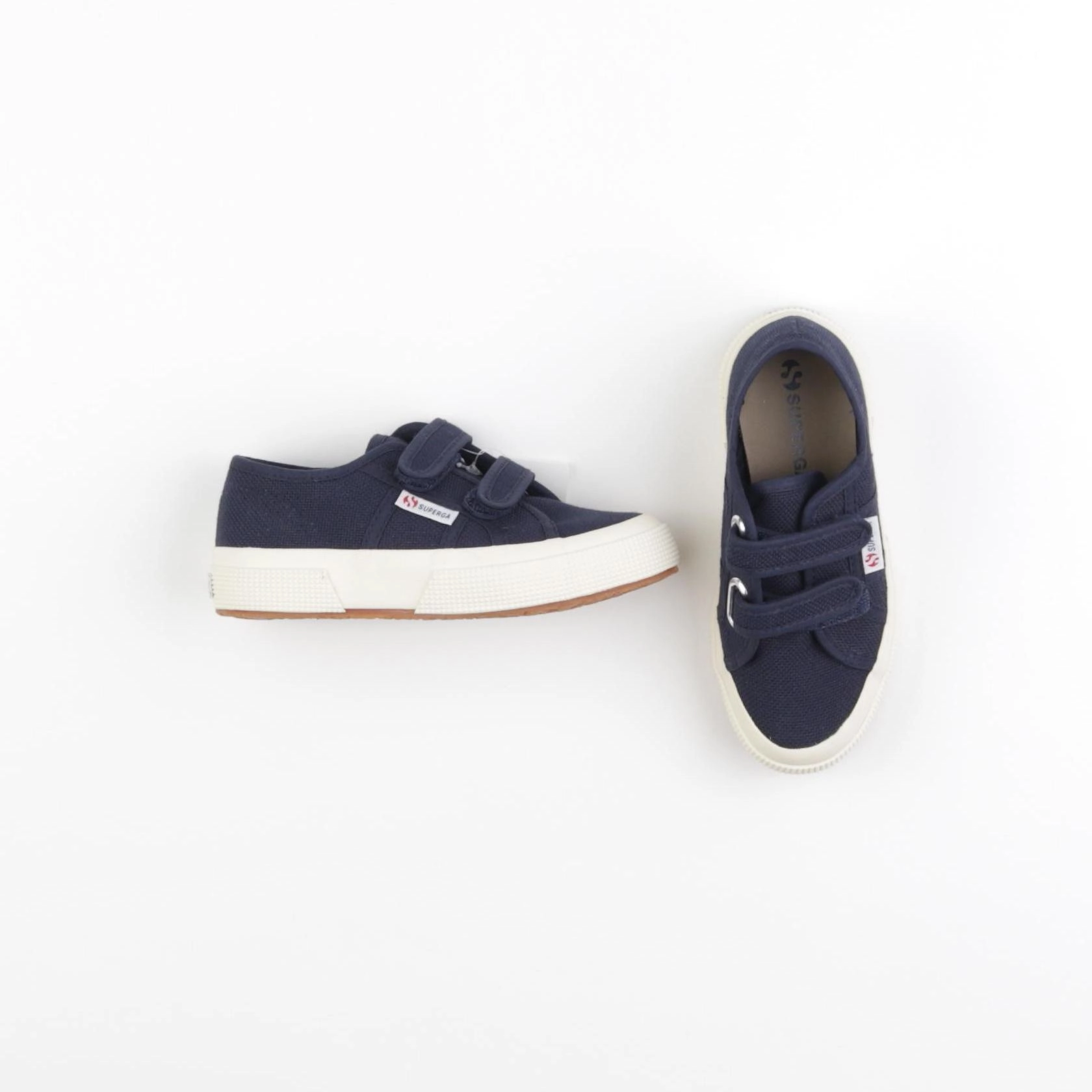 Superga - tennis à scratch/ lacets bleu - pointure 28