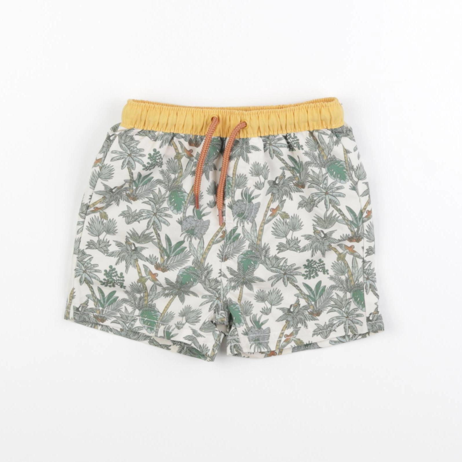 Vertbaudet - maillot de bain blanc, vert - 12 mois