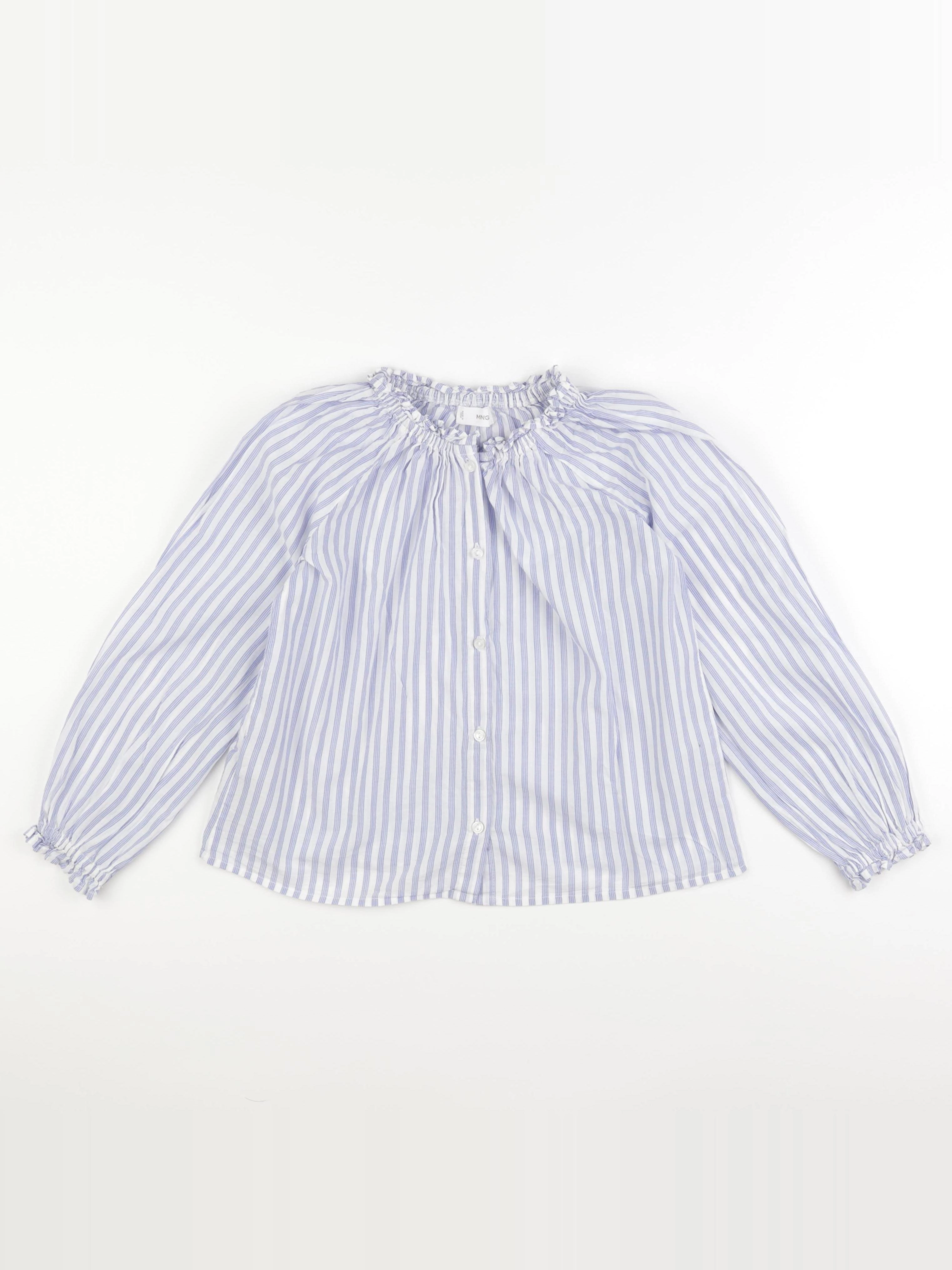 Mango - blouse blanc, bleu - 8 ans