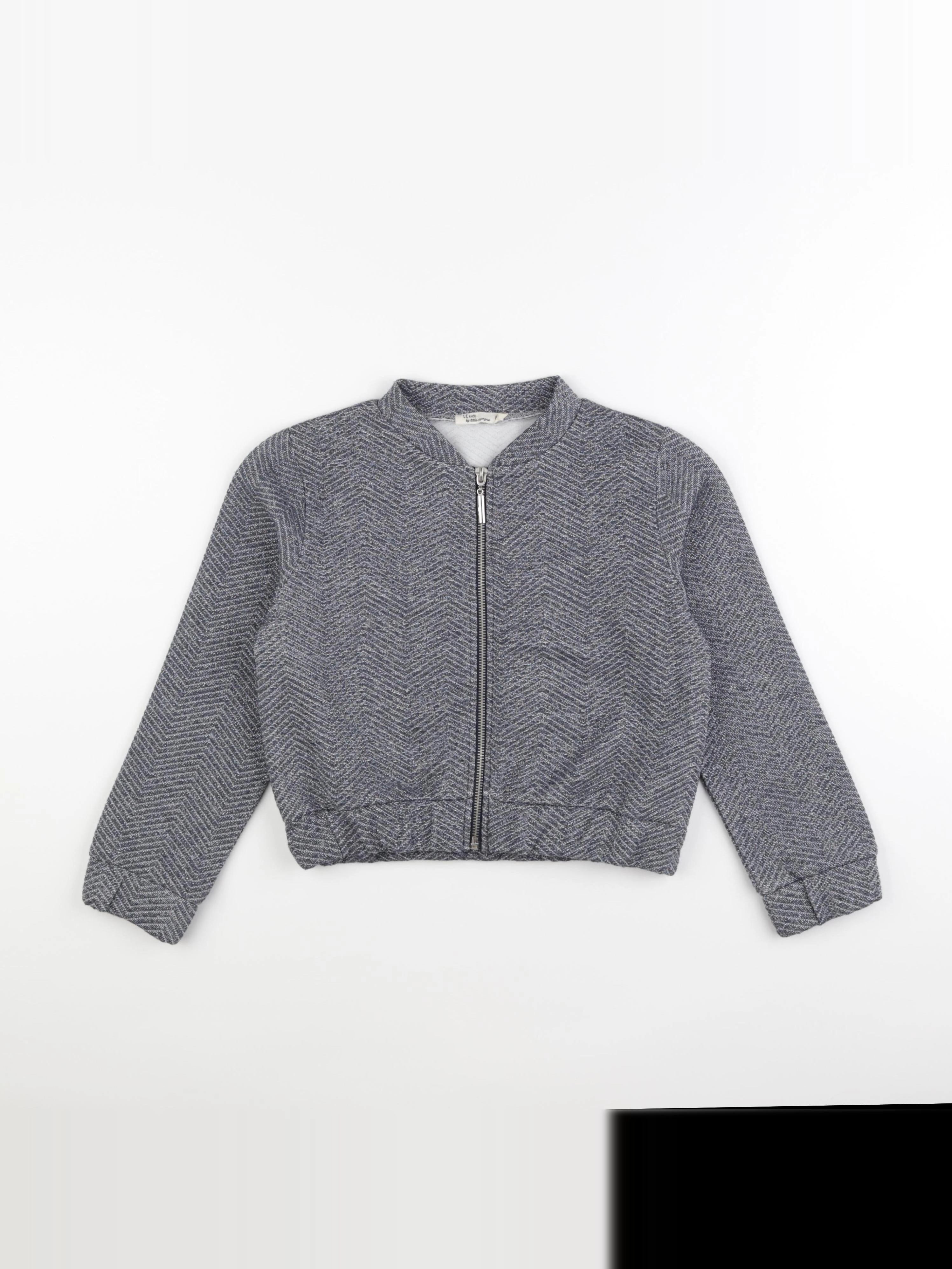 Little Cigogne - sweat argent, bleu - 8 ans