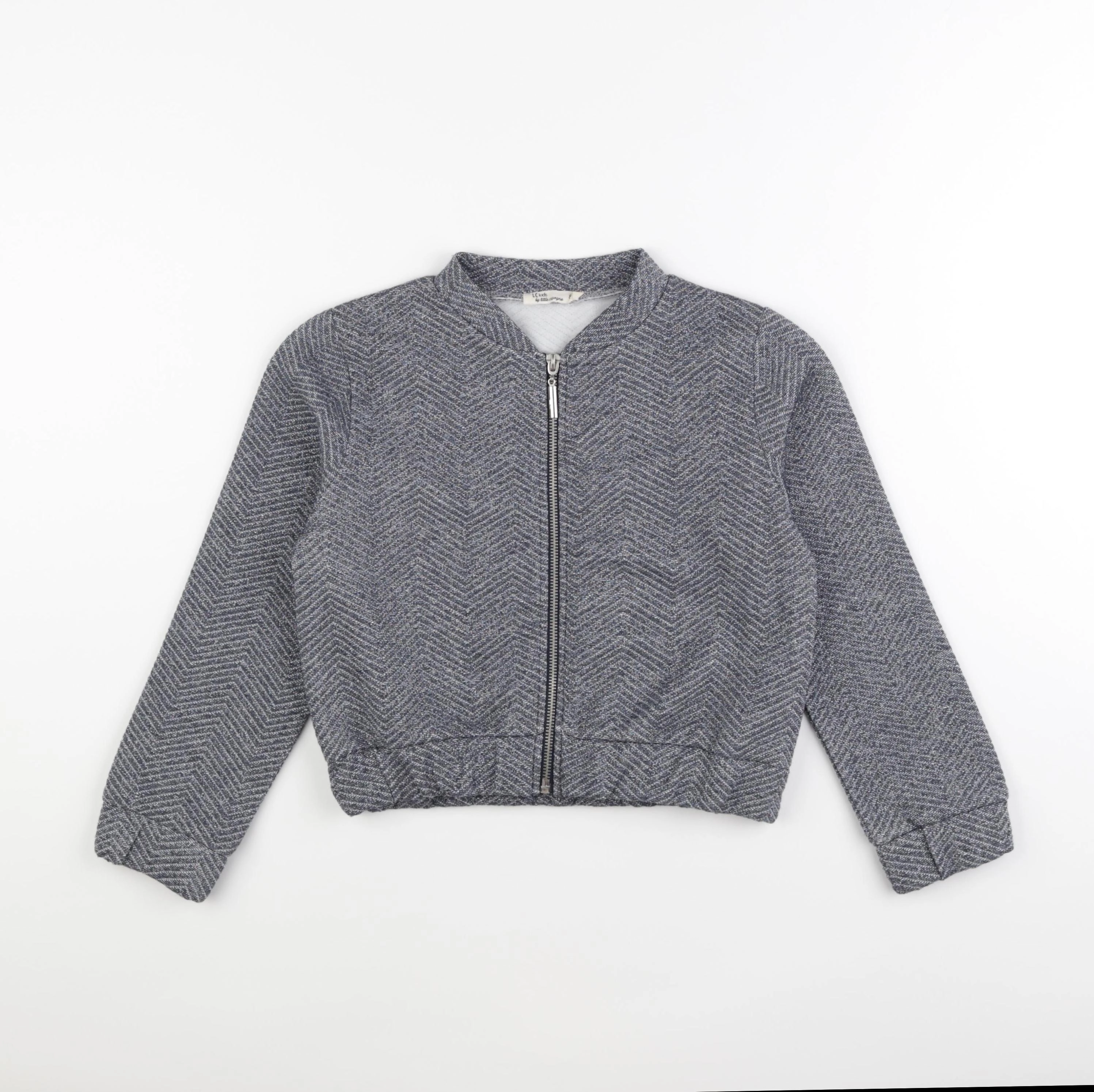 Little Cigogne - sweat argent, bleu - 8 ans