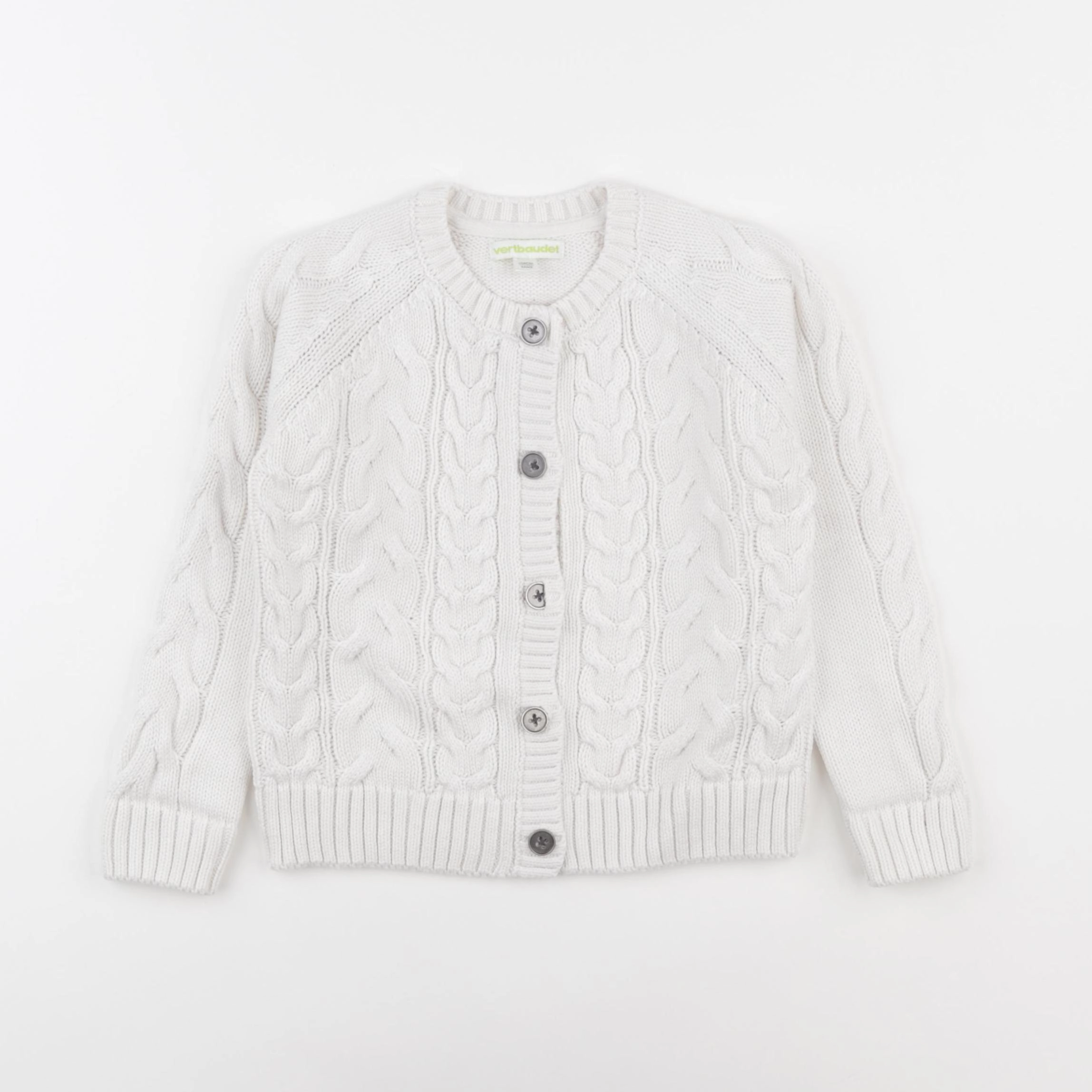 Vertbaudet - gilet blanc - 4 ans