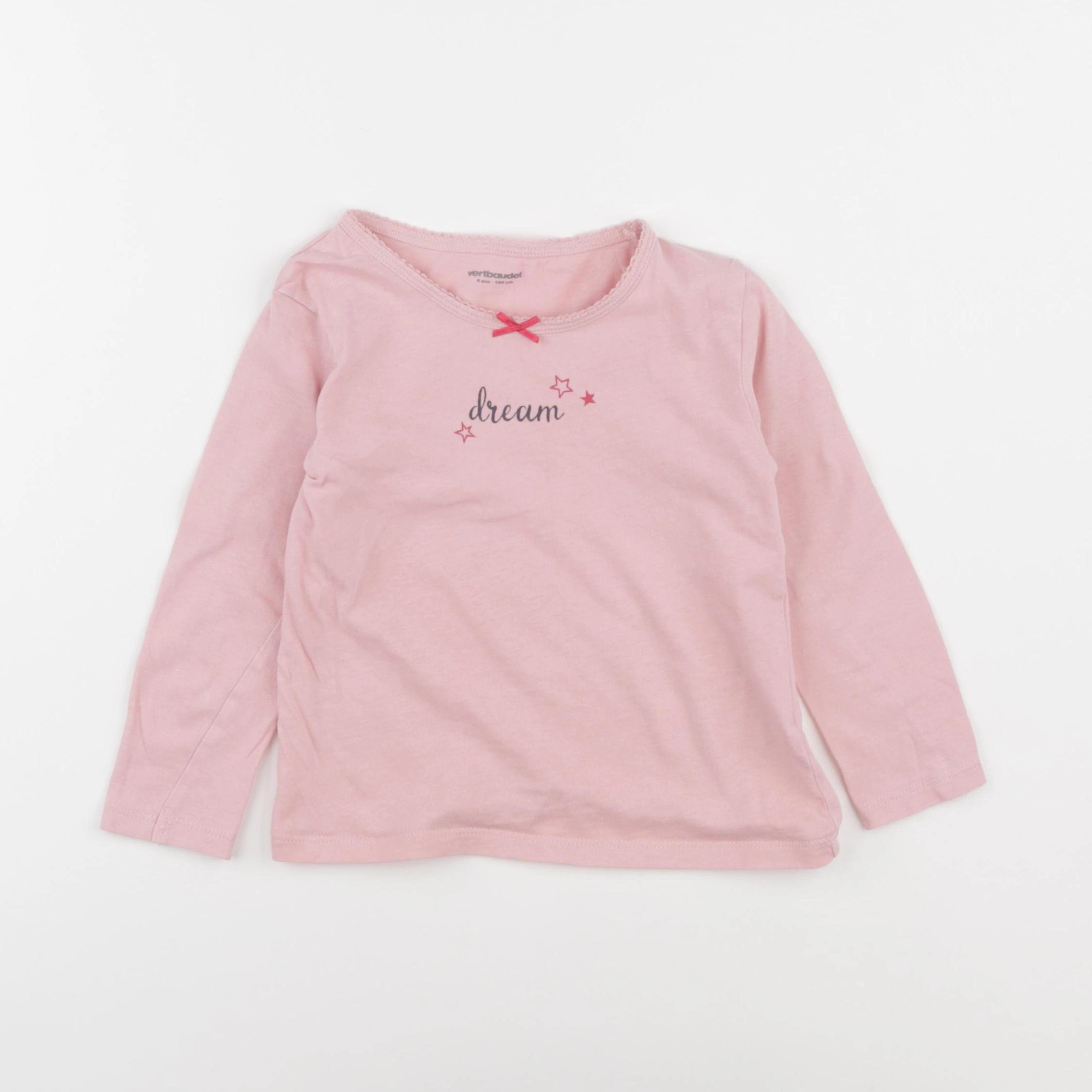 Vertbaudet - maillot de corps rose - 4 ans