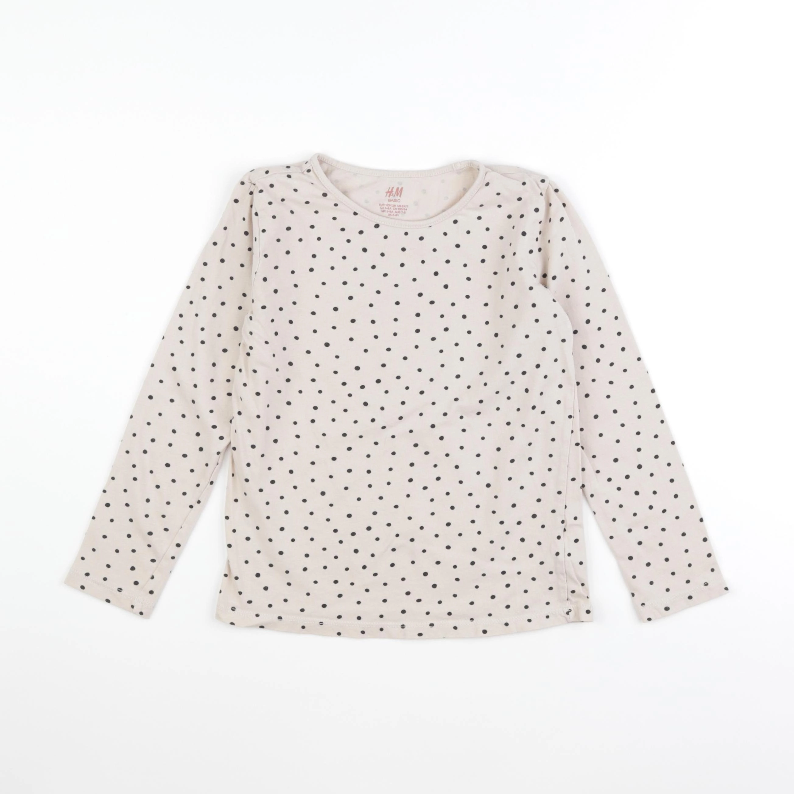 H&M - tee-shirt beige - 6/8 ans