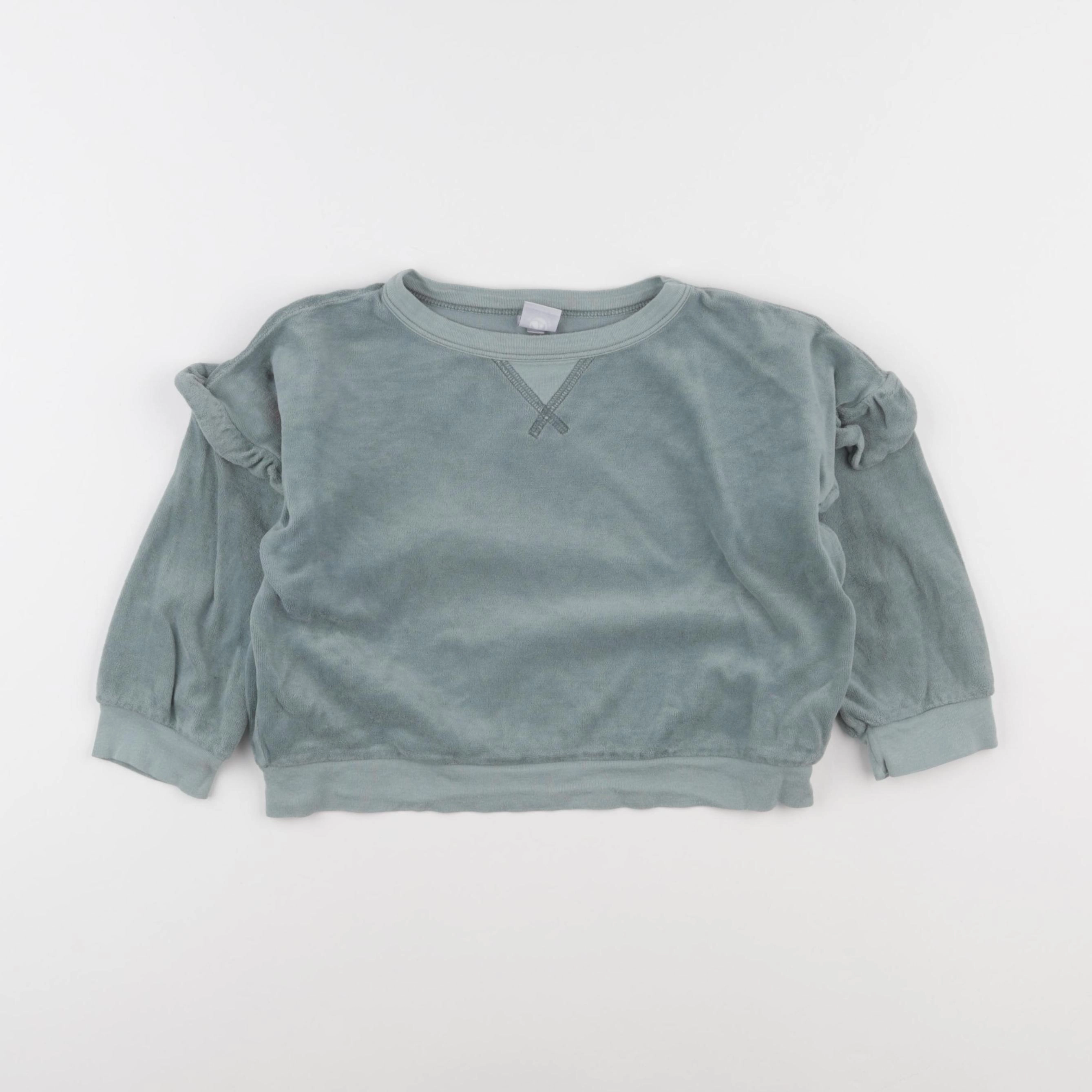 Petit Bateau - sweat vert - 4 ans