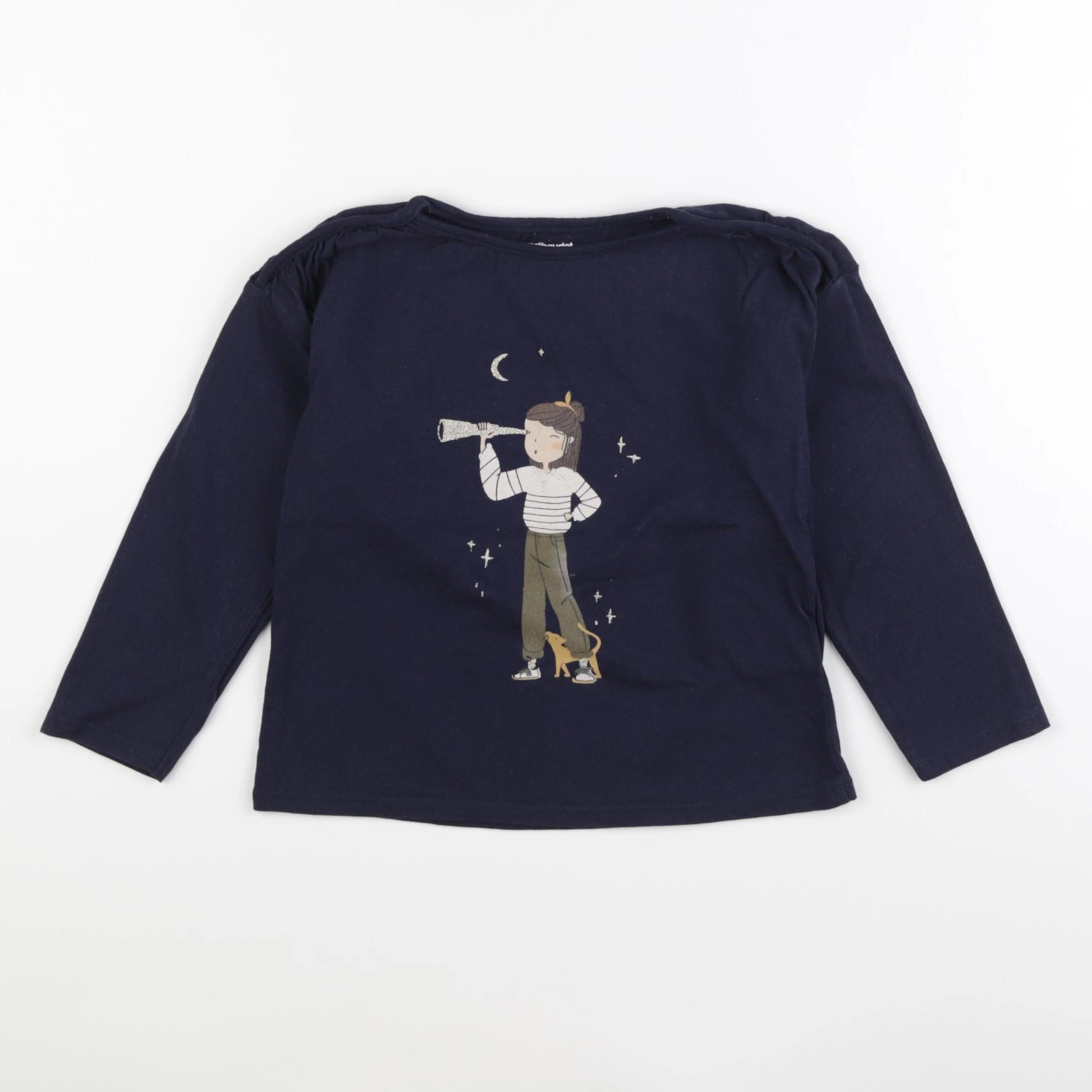 Vertbaudet - tee-shirt bleu - 5 ans