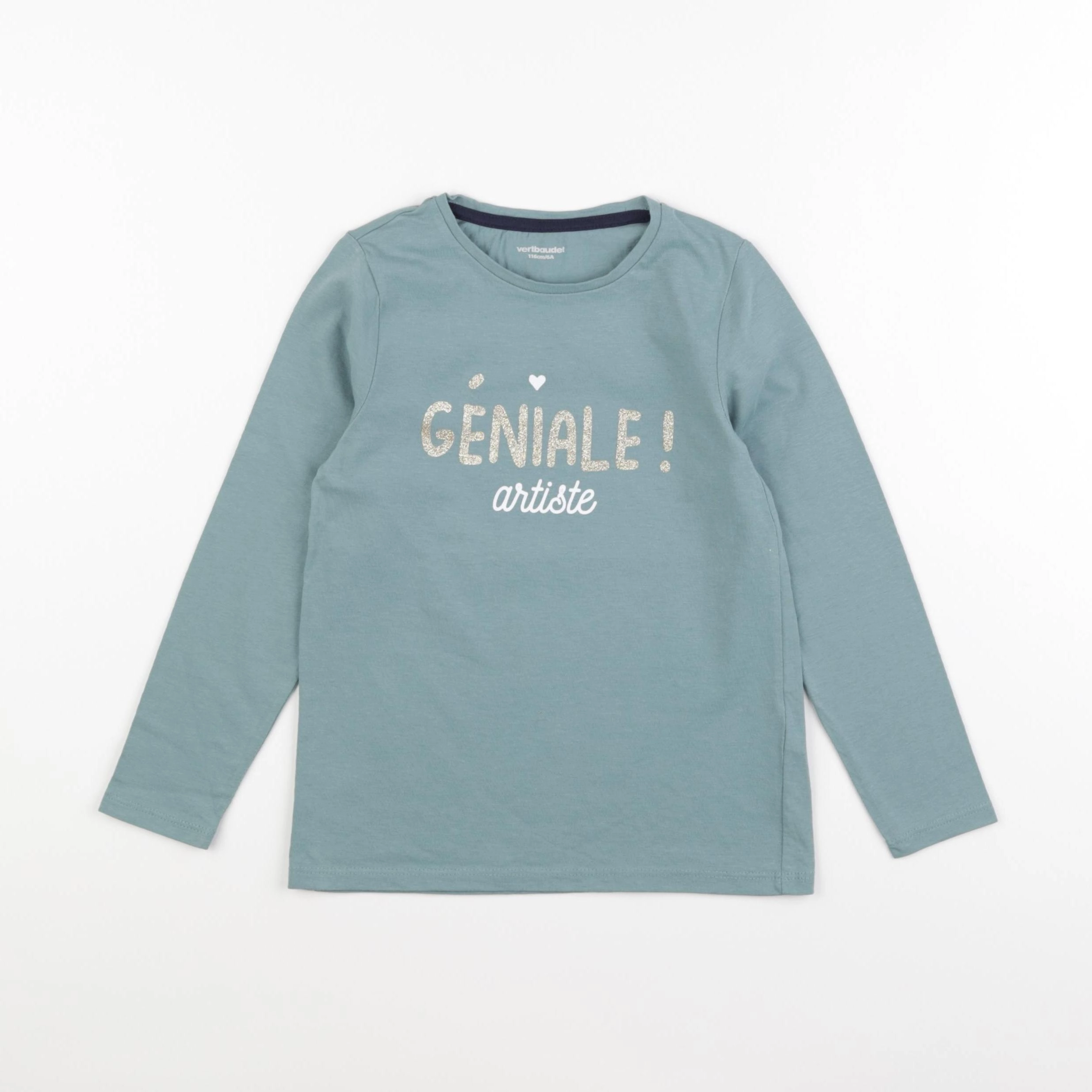 Vertbaudet - tee-shirt vert - 6 ans