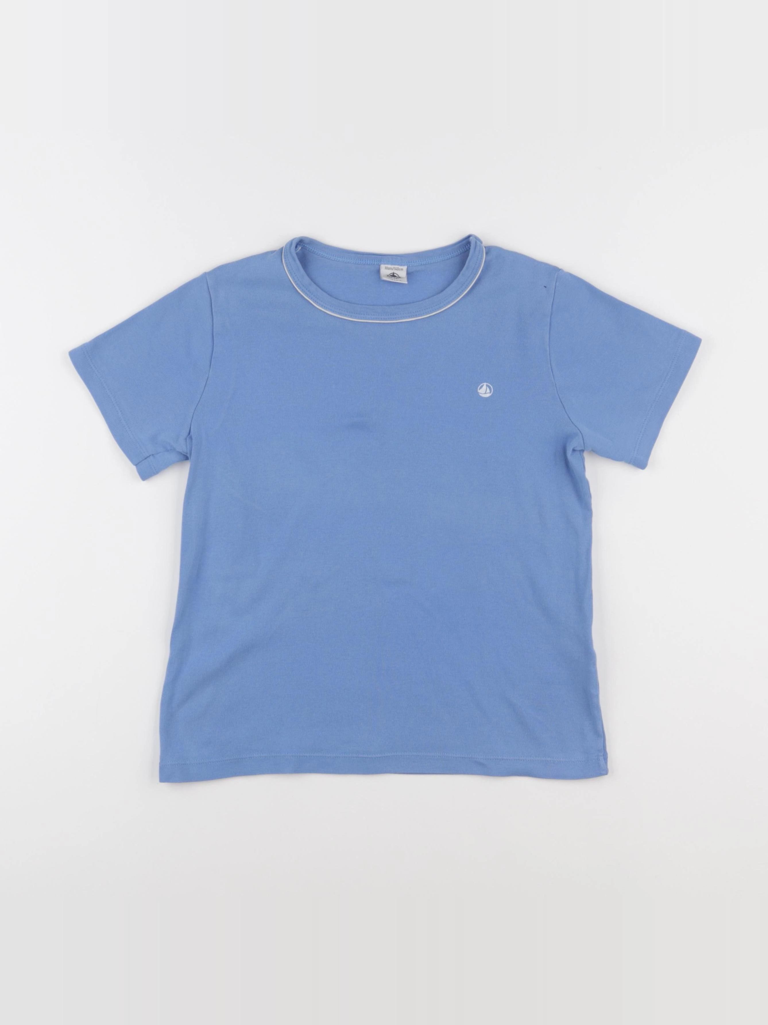 Petit Bateau - maillot de corps bleu - 10 ans