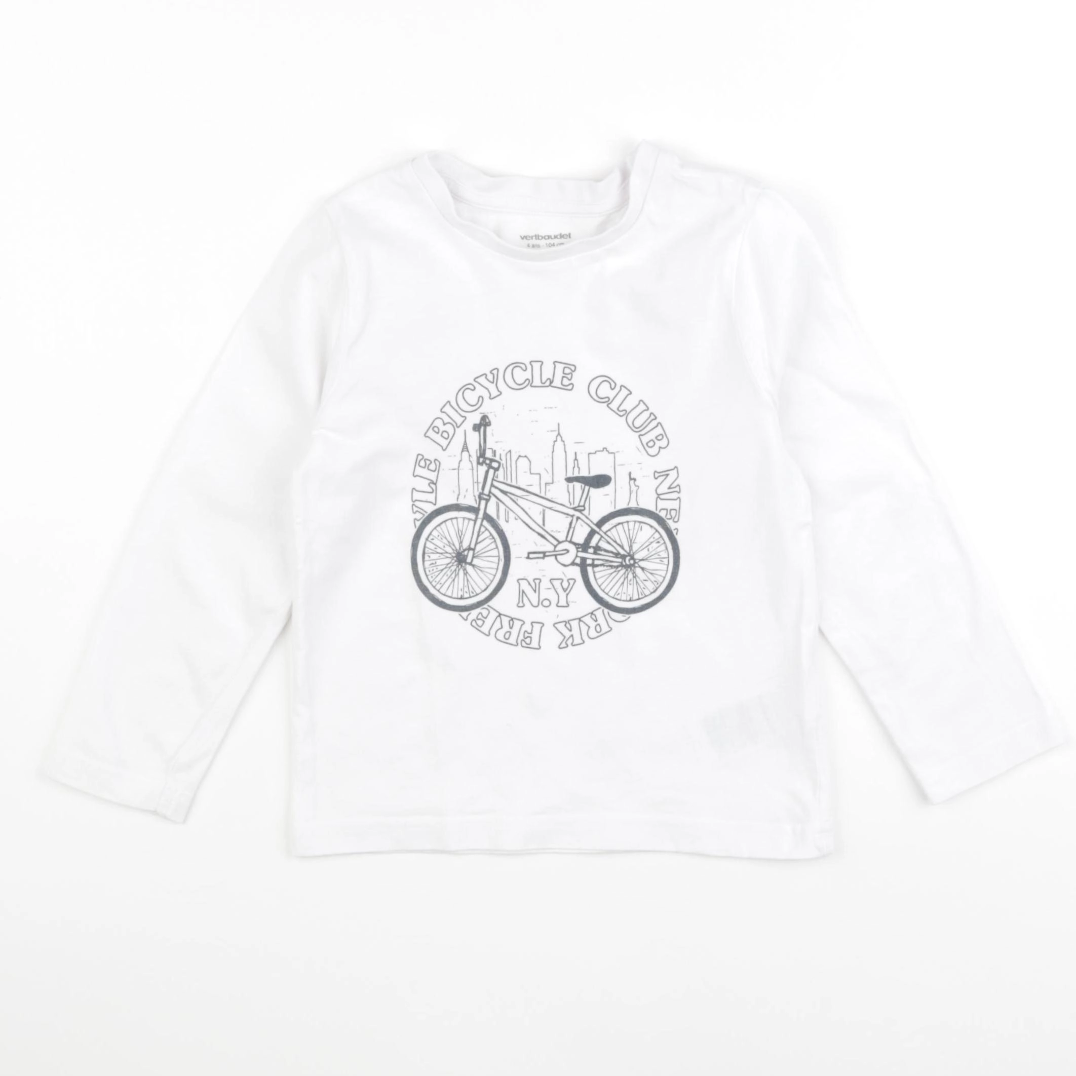 Vertbaudet - tee-shirt blanc - 4 ans