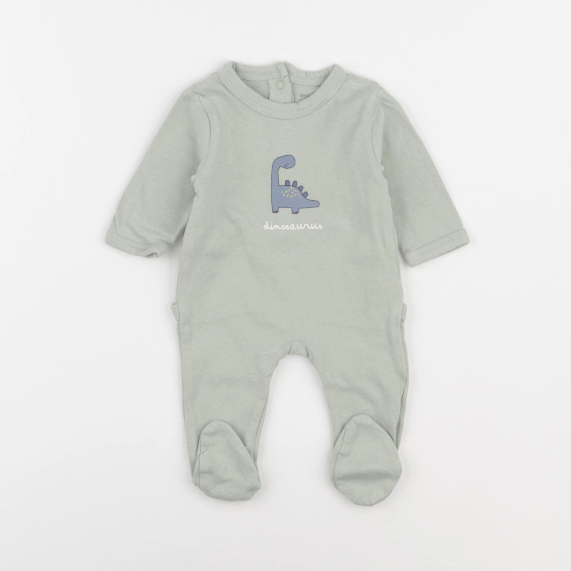 Vertbaudet - pyjama coton vert - 0 mois