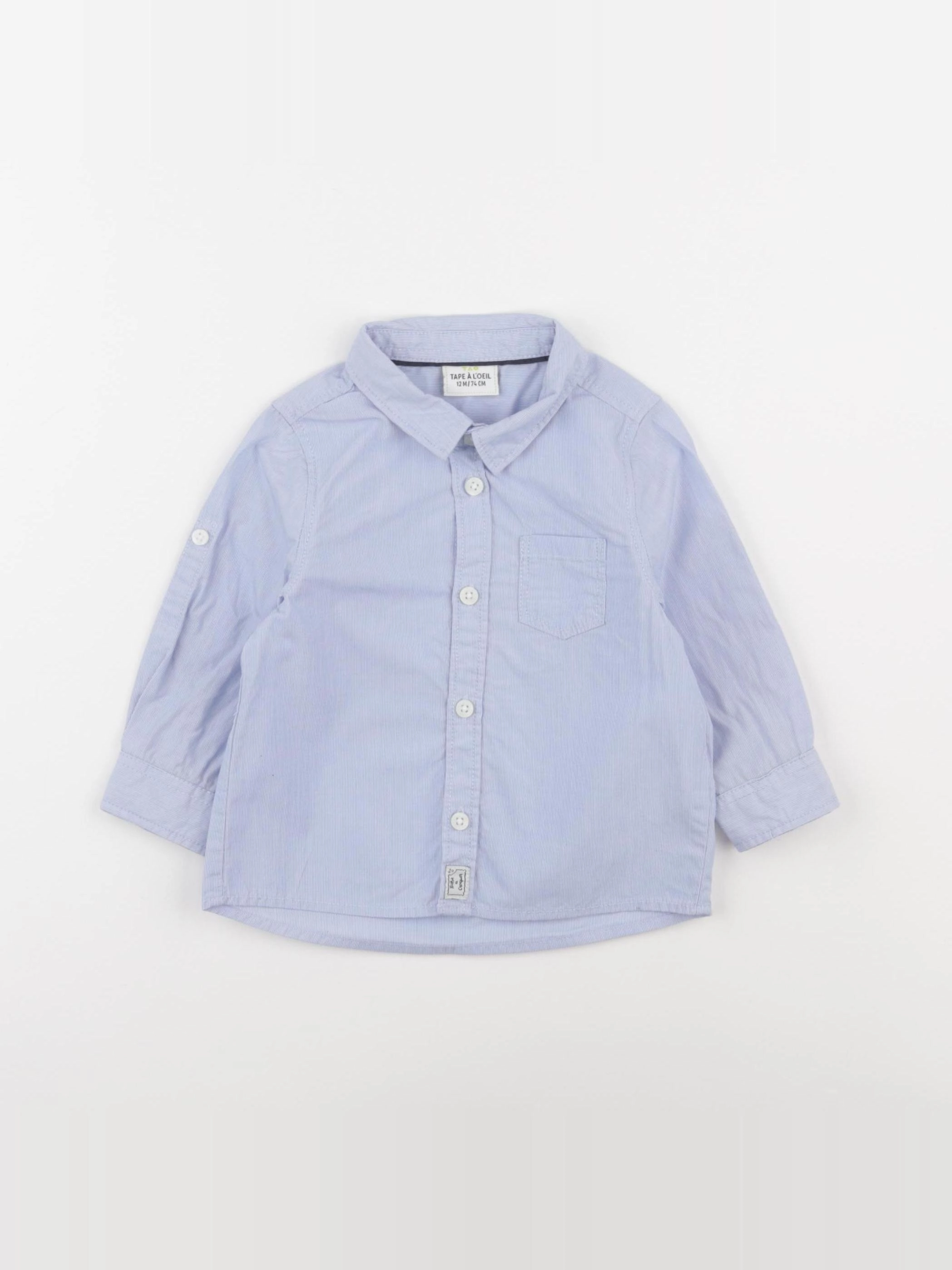 Tape à l'oeil - chemise bleu - 12 mois