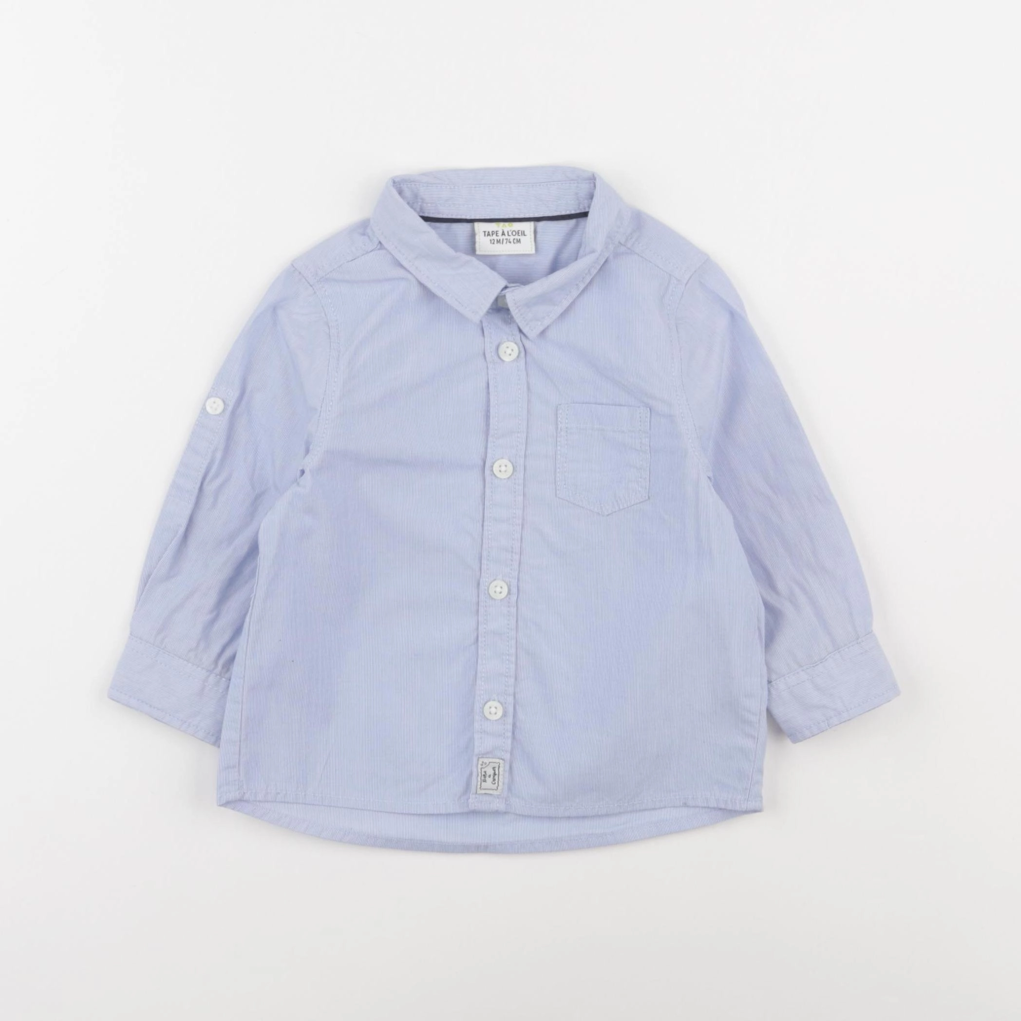 Tape à l'oeil - chemise bleu - 12 mois