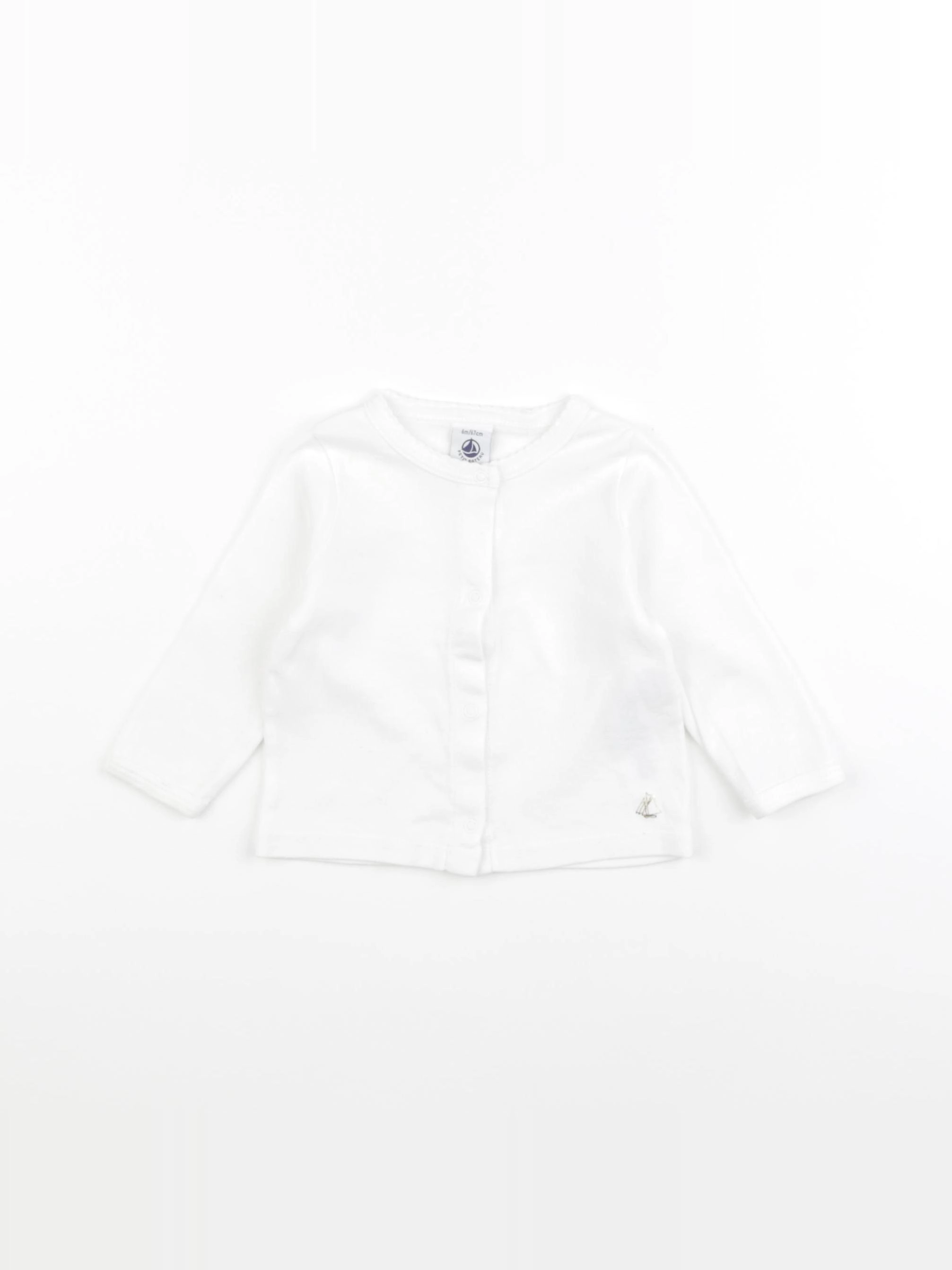 Petit Bateau - tee-shirt blanc - 6 mois