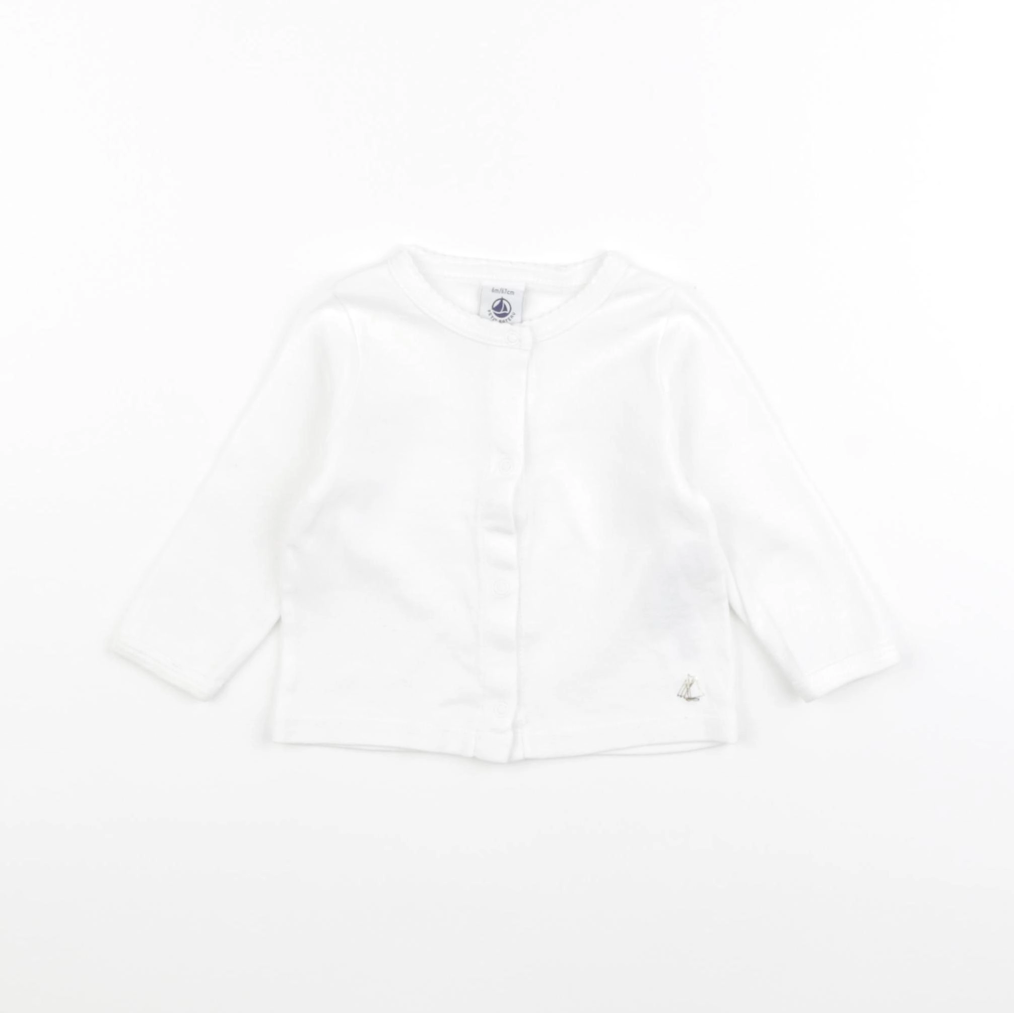 Petit Bateau - tee-shirt blanc - 6 mois