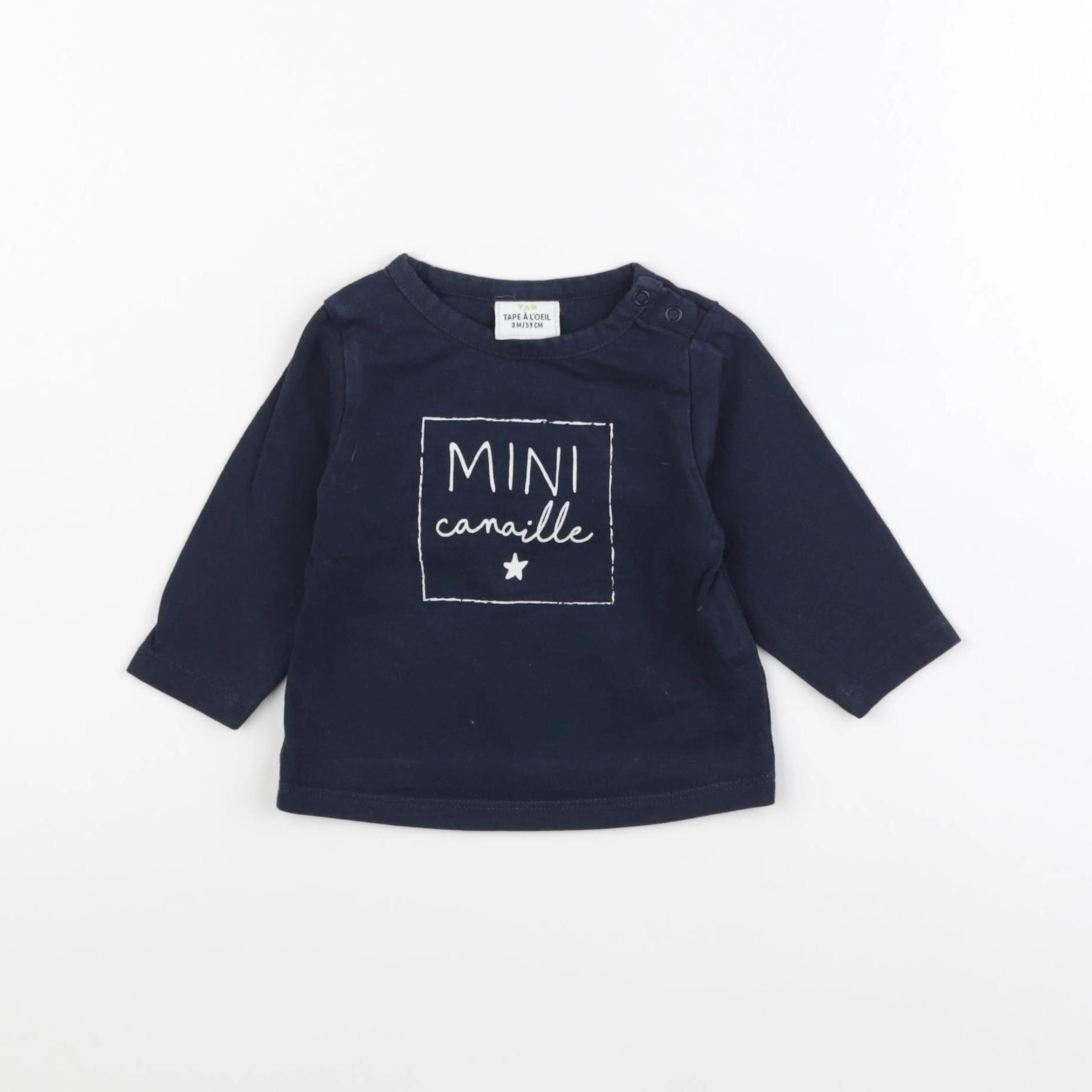 Tape à l'oeil - tee-shirt bleu - 3 mois