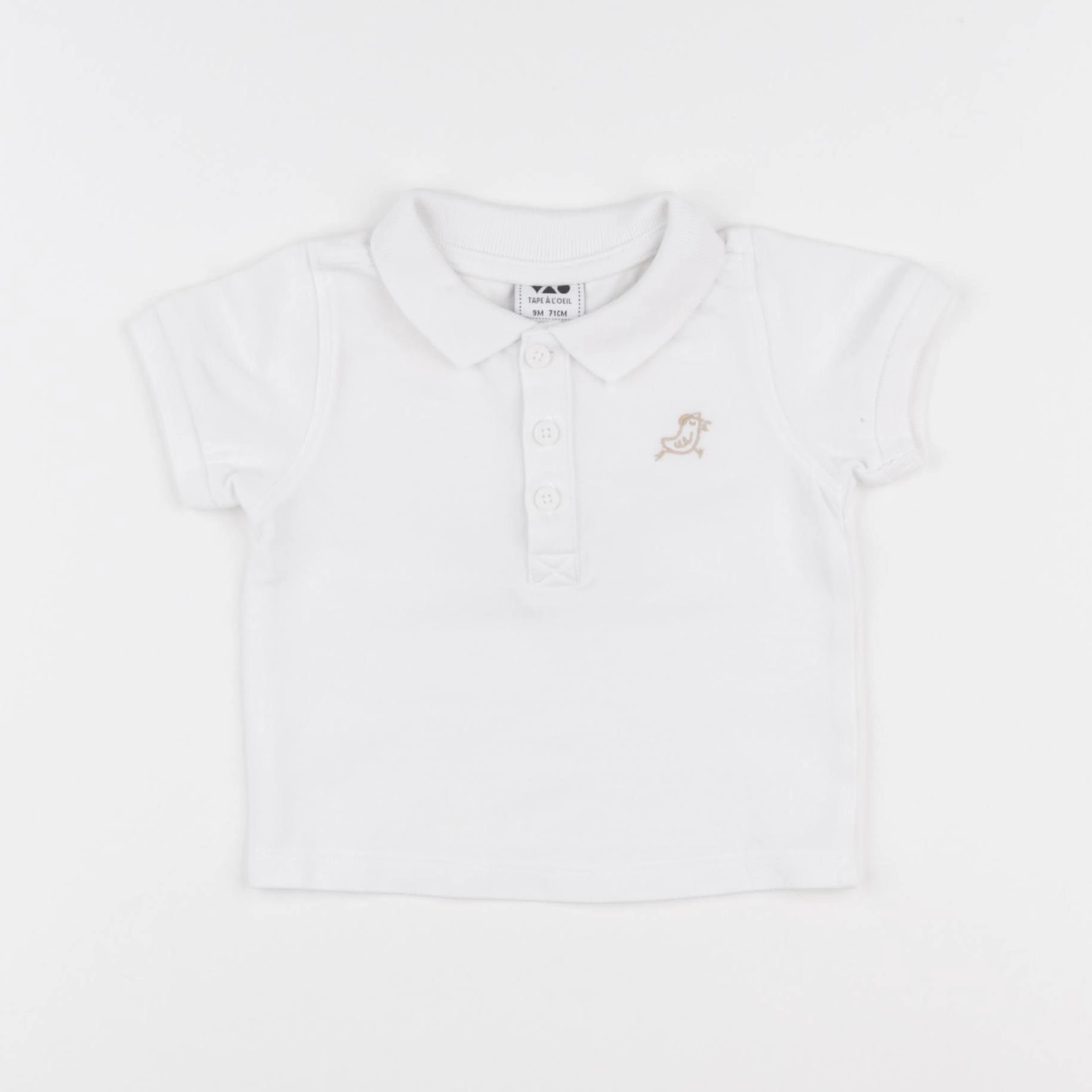 Tape à l'oeil - polo blanc - 9 mois