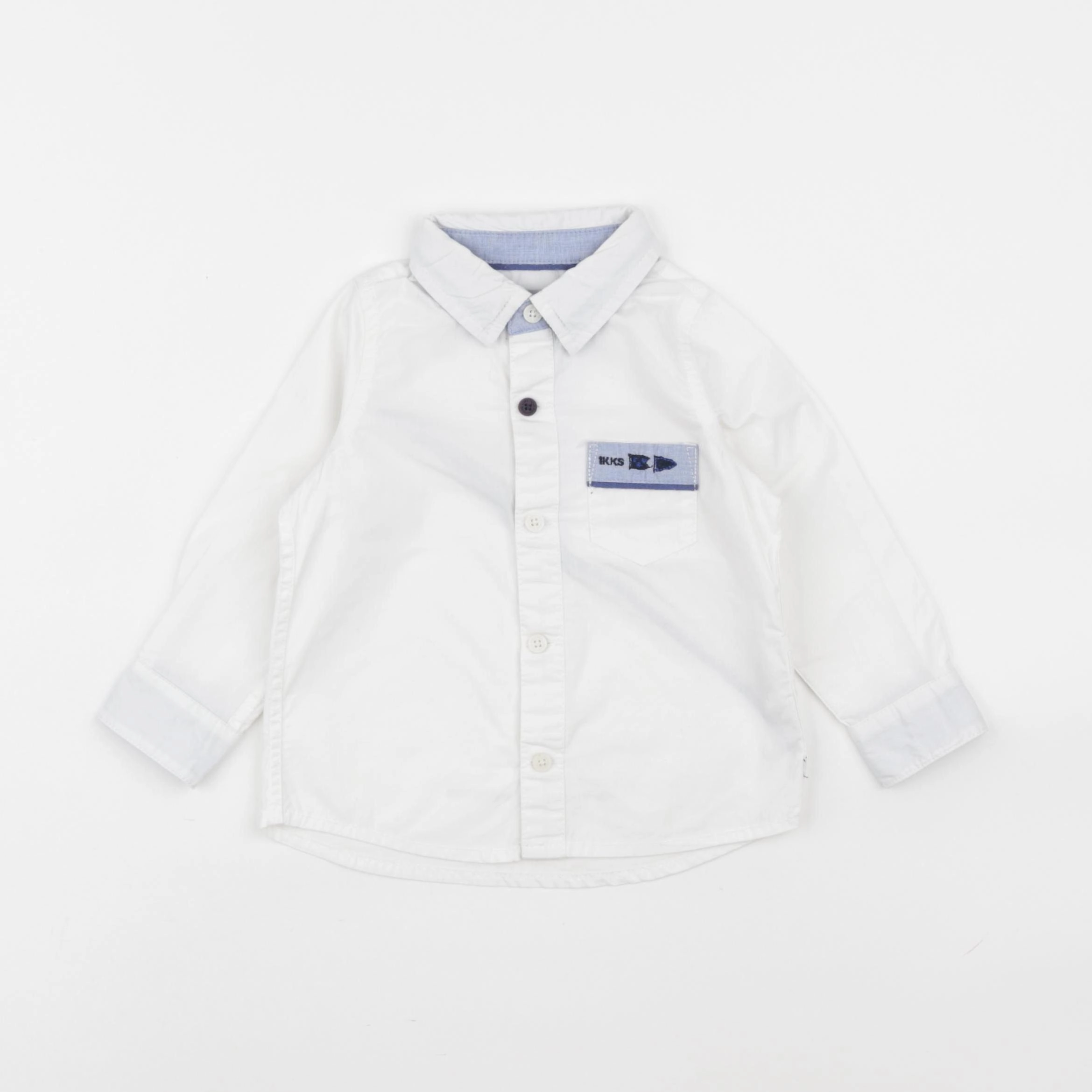 IKKS - chemise imprimé au dos blanc - 12 mois