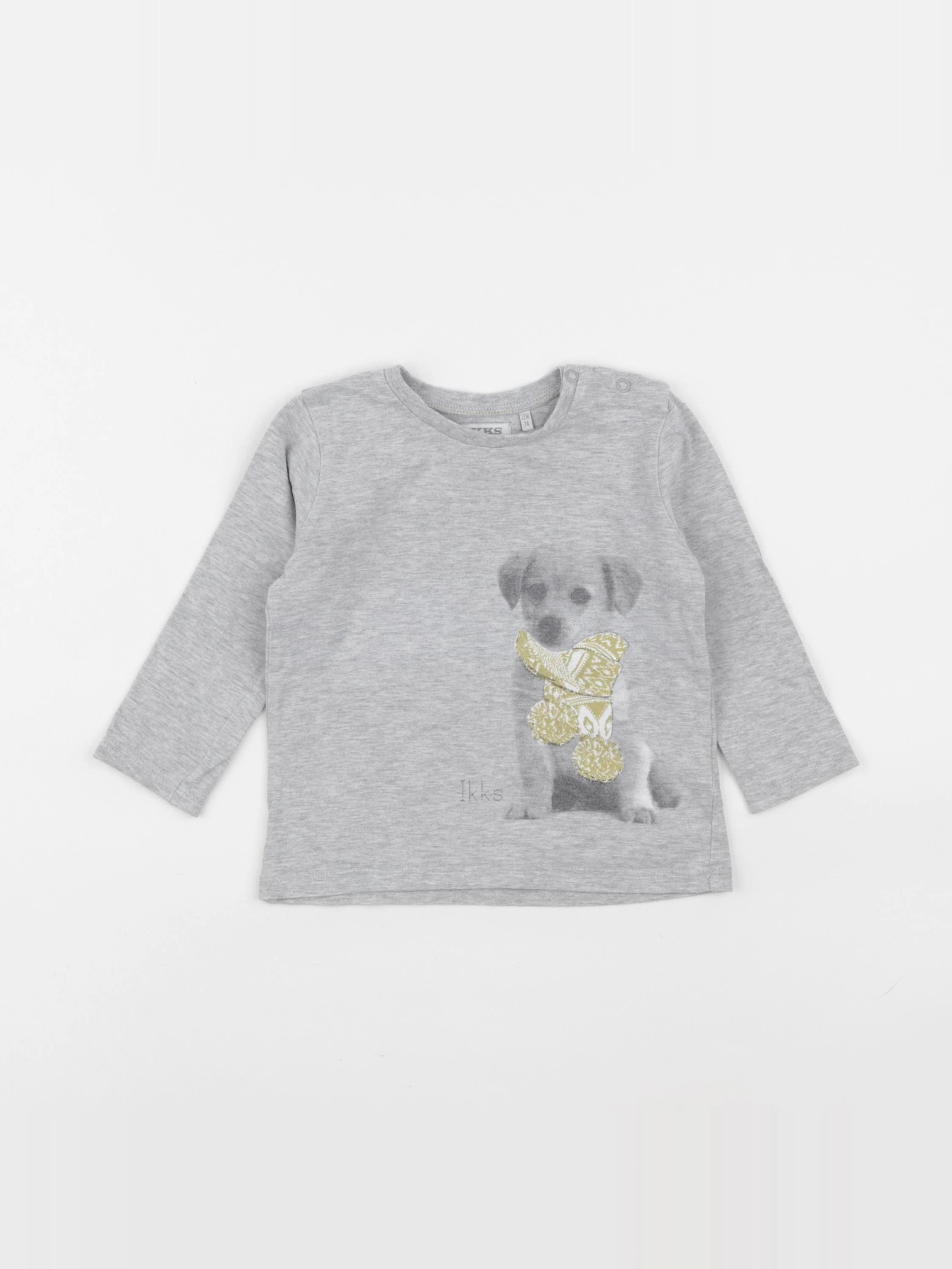 IKKS - tee-shirt gris - 12 mois