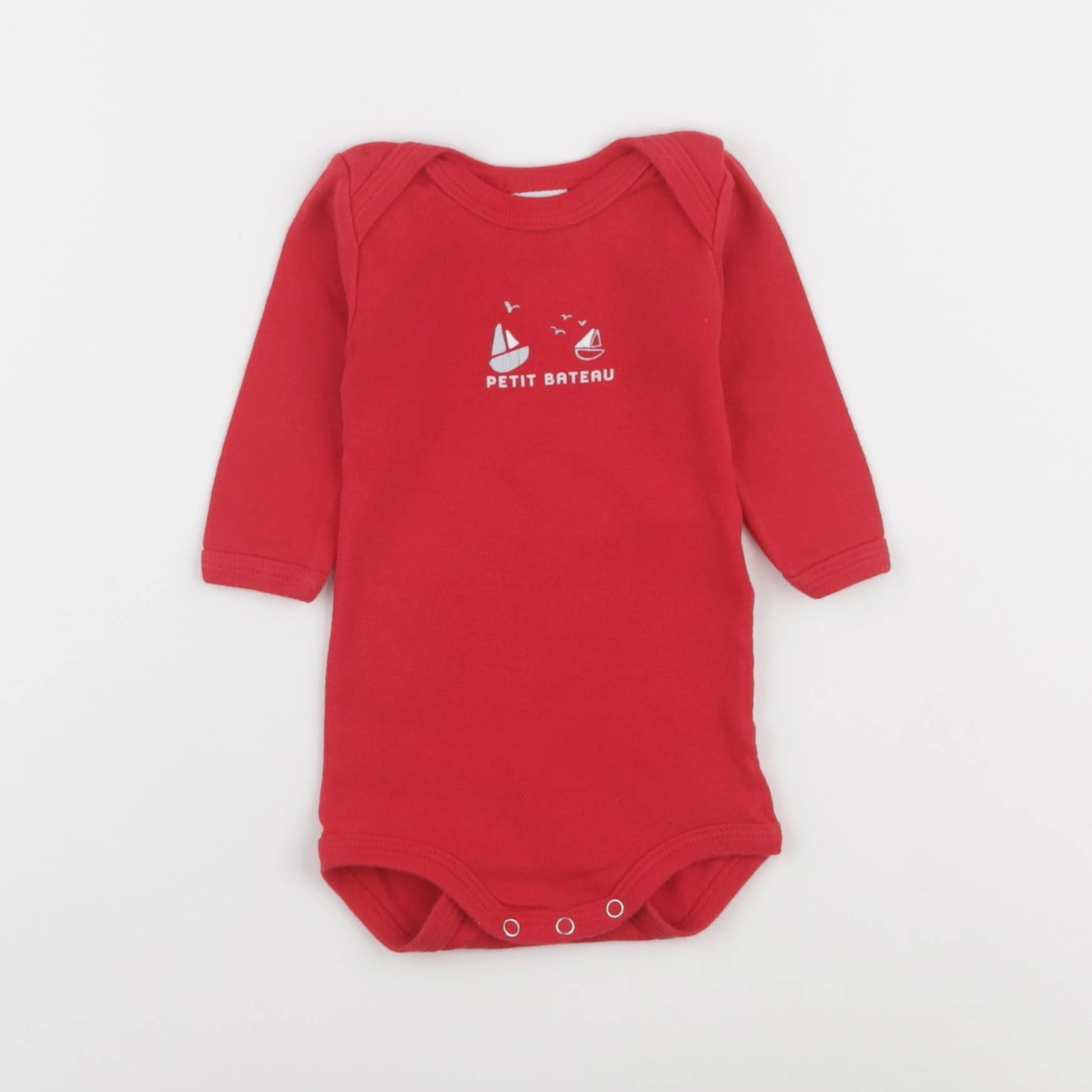 Petit Bateau - body rouge - 3 mois