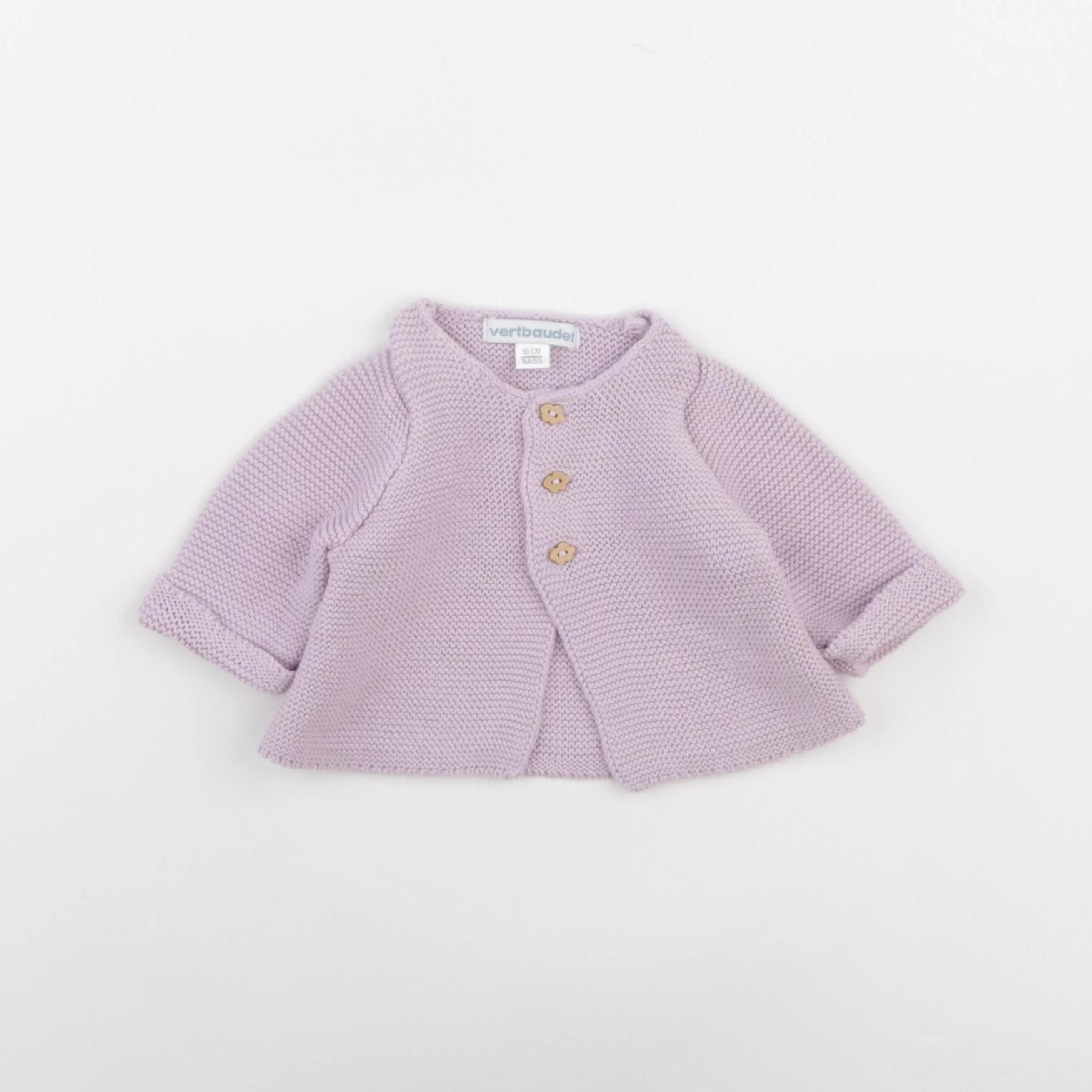 Vertbaudet - gilet violet - 0 mois