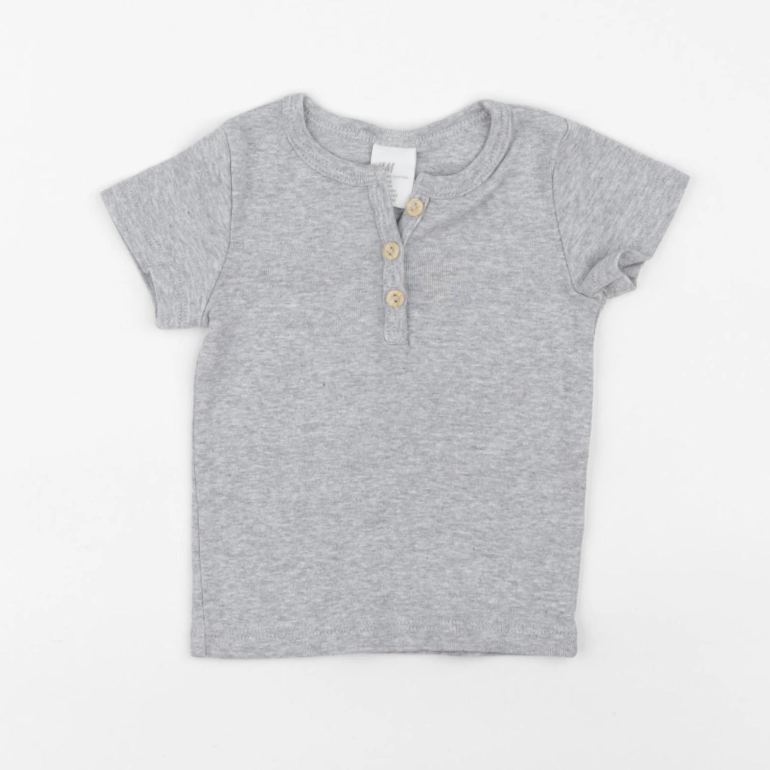 H&M - tee-shirt gris - 3/6 mois