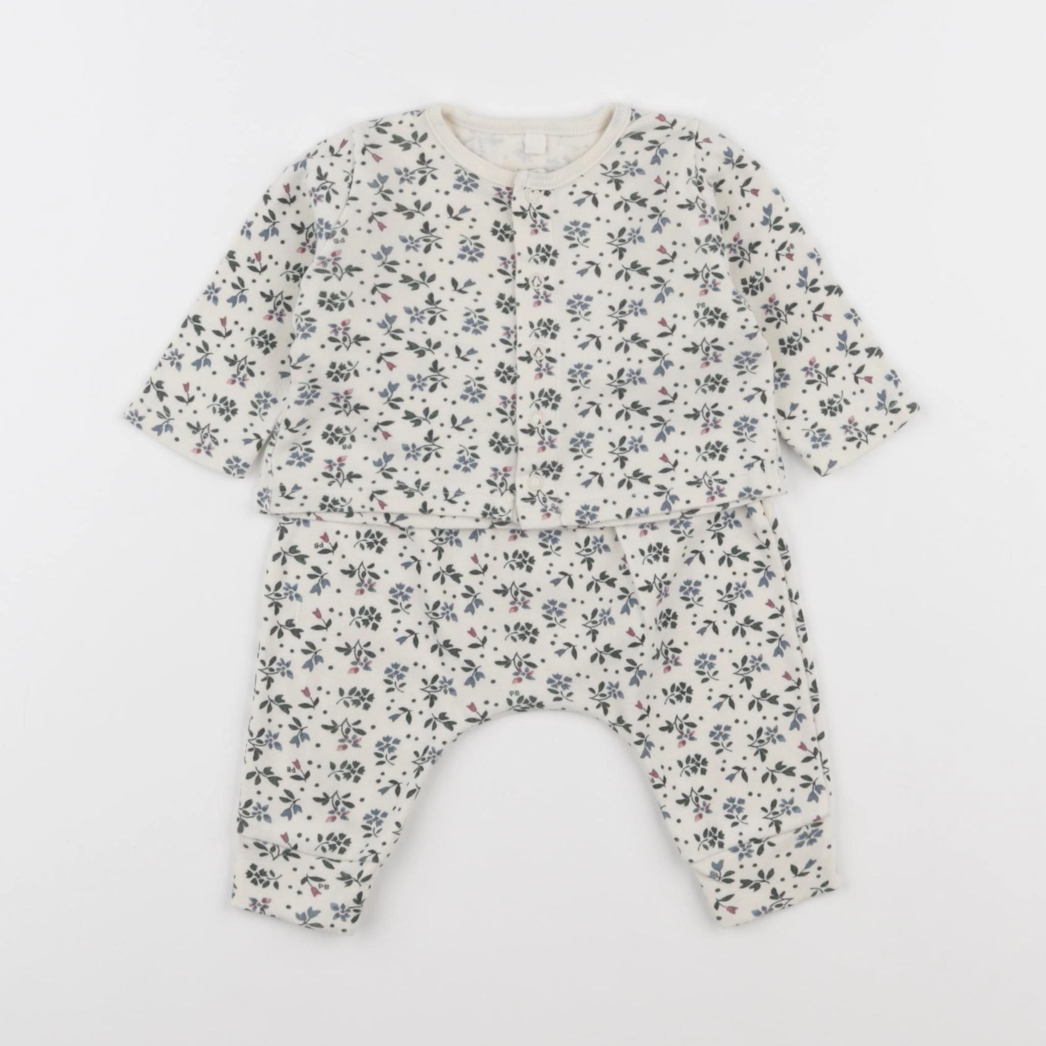 Petit Bateau - ensemble beige - 3 mois