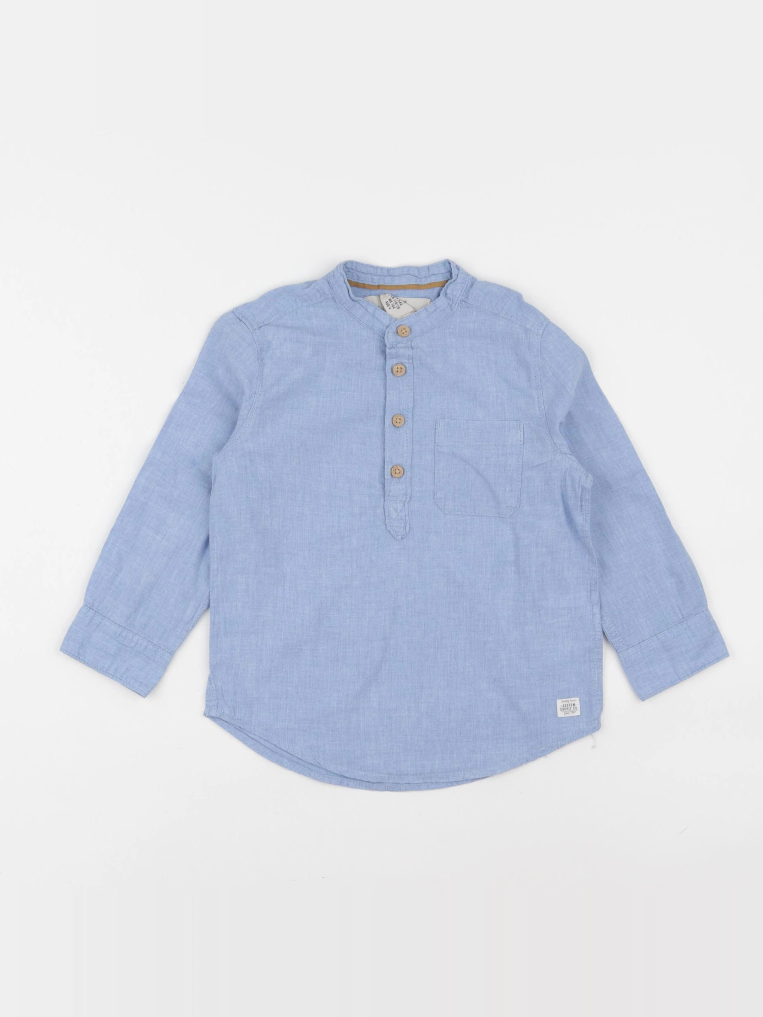 H&M - chemise bleu - 3/4 ans