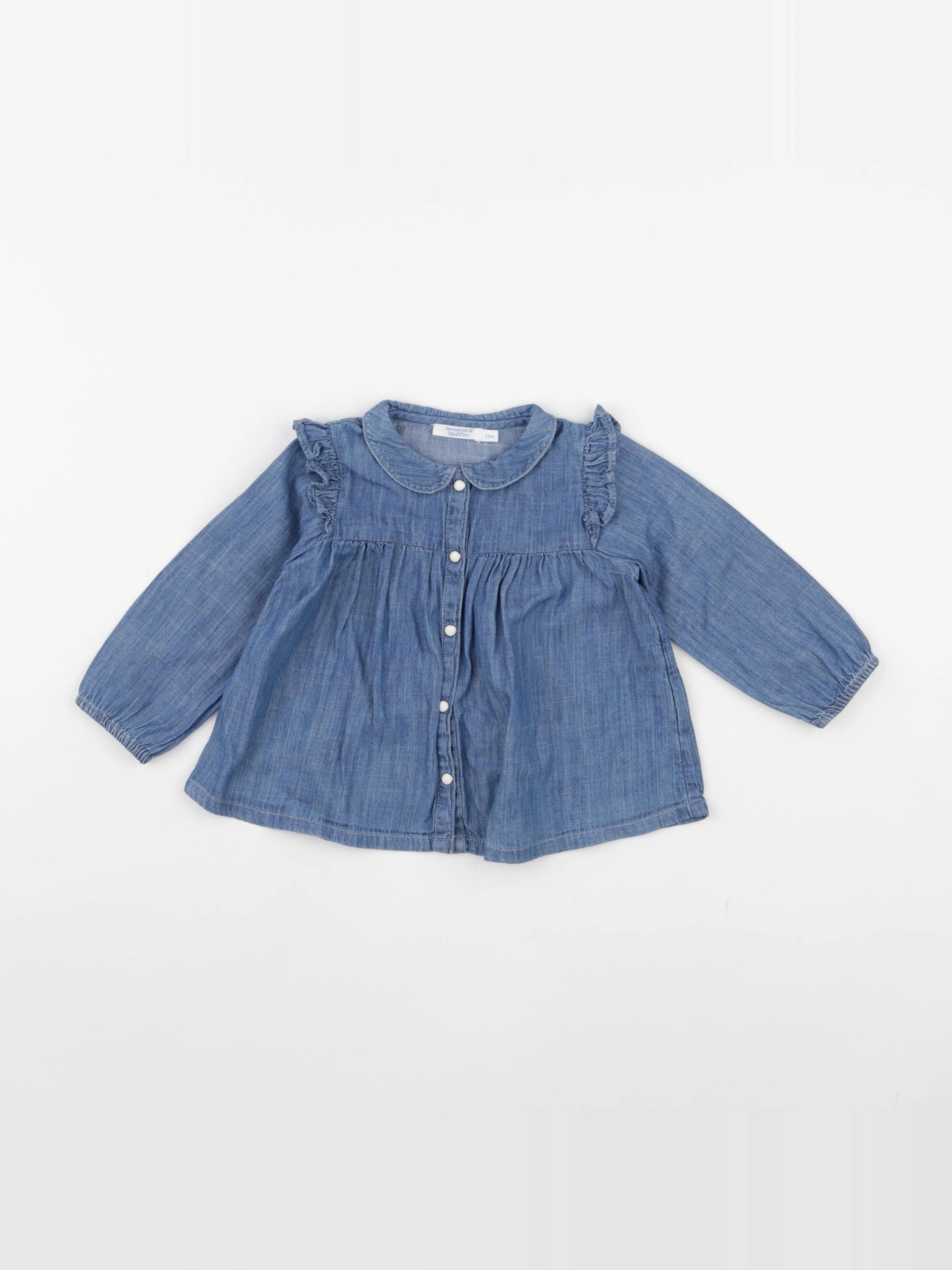 Boutchou - blouse bleu - 12 mois