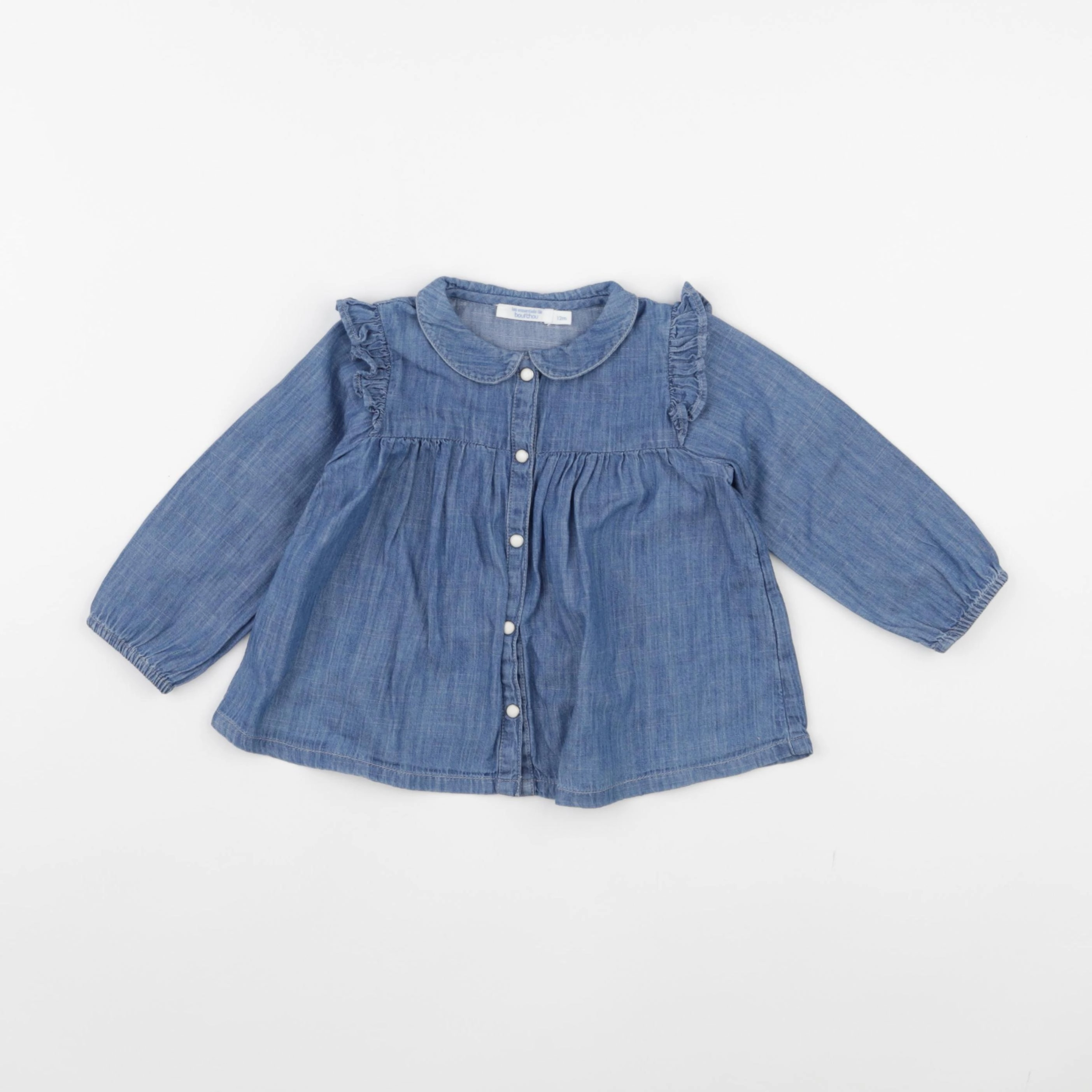 Boutchou - blouse bleu - 12 mois