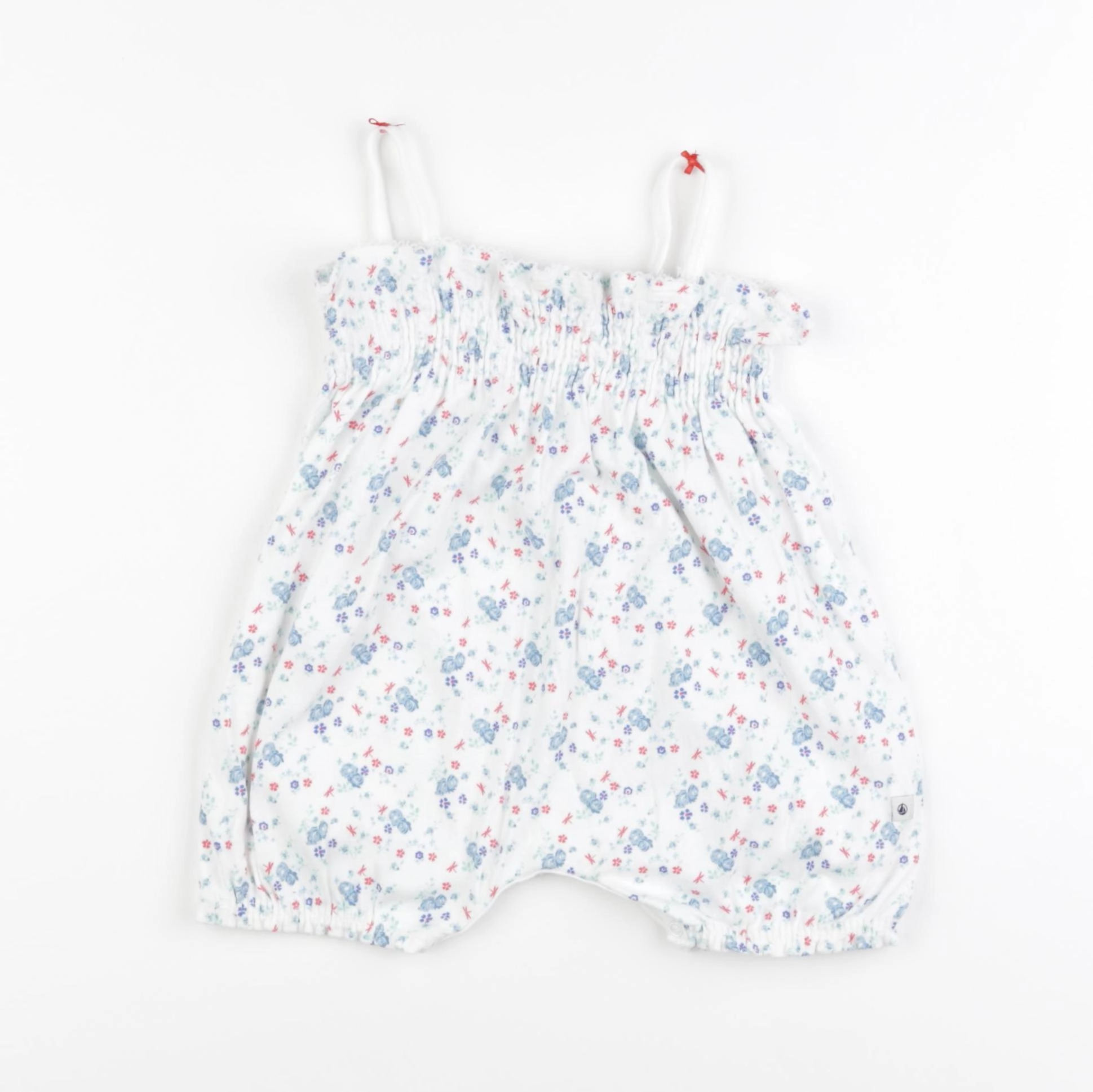 Petit Bateau - combinaison blanc, bleu - 12 mois