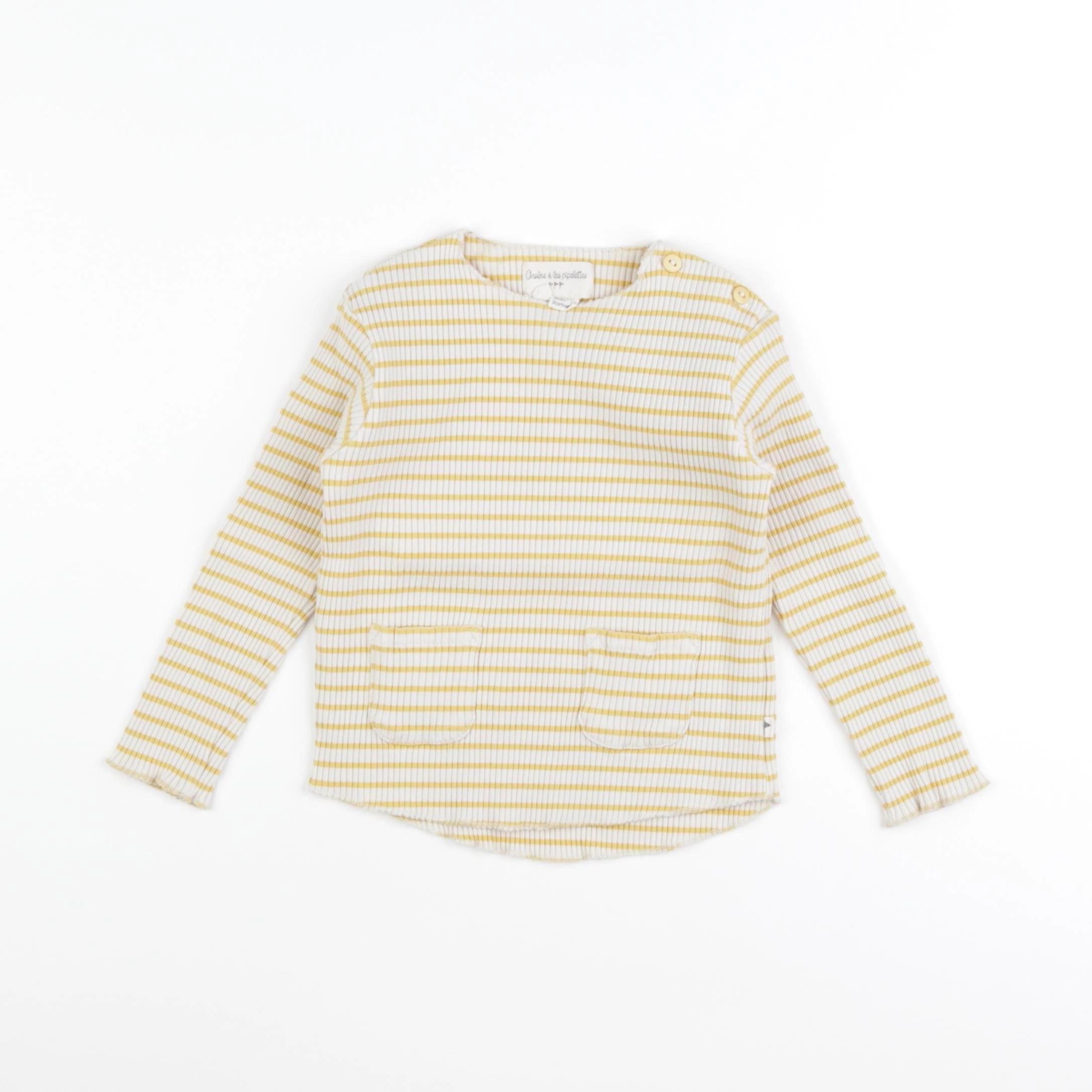 Arsène et les pipelettes - tee-shirt beige, jaune - 36 mois