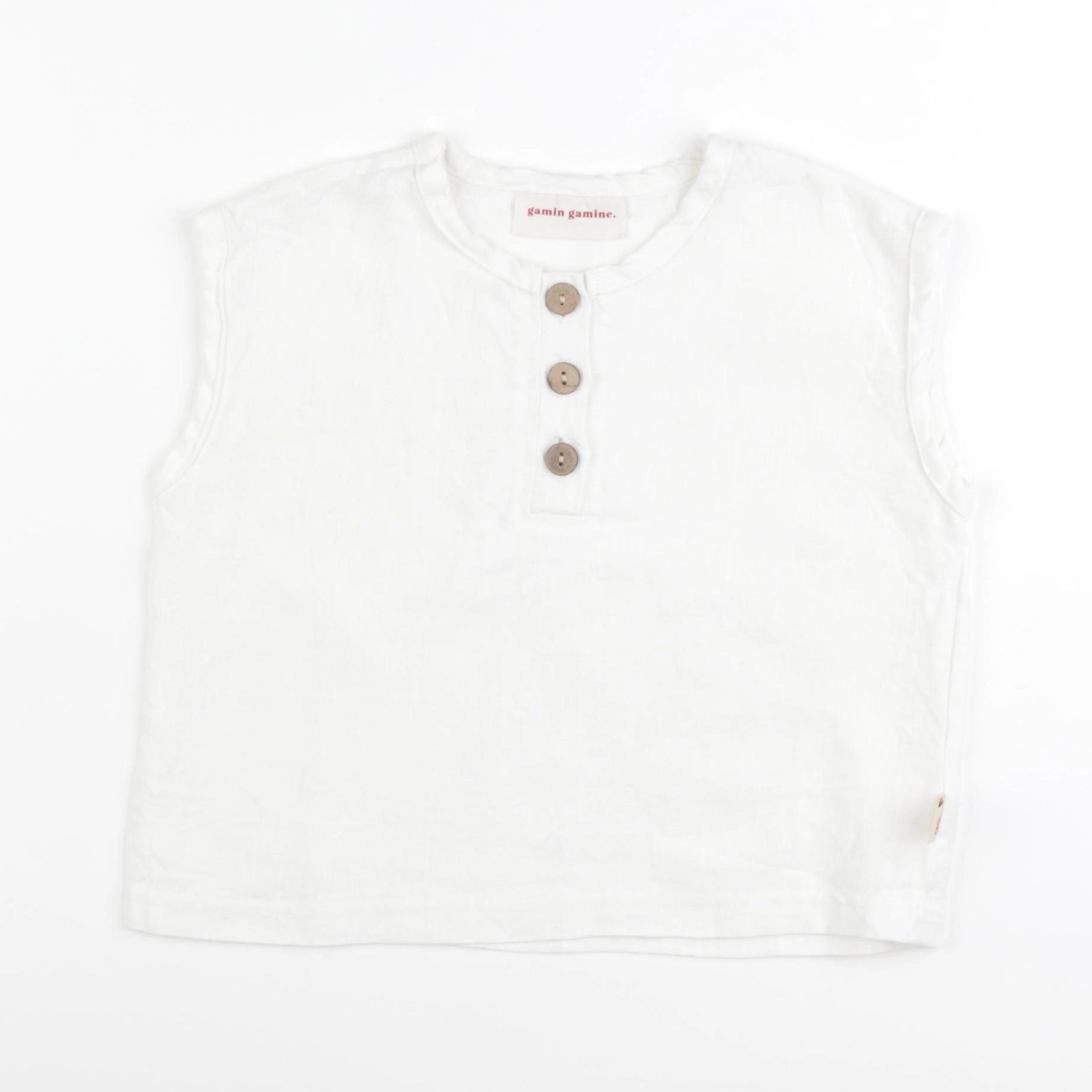 Gamin gamine - débardeur beige - 12/18 mois