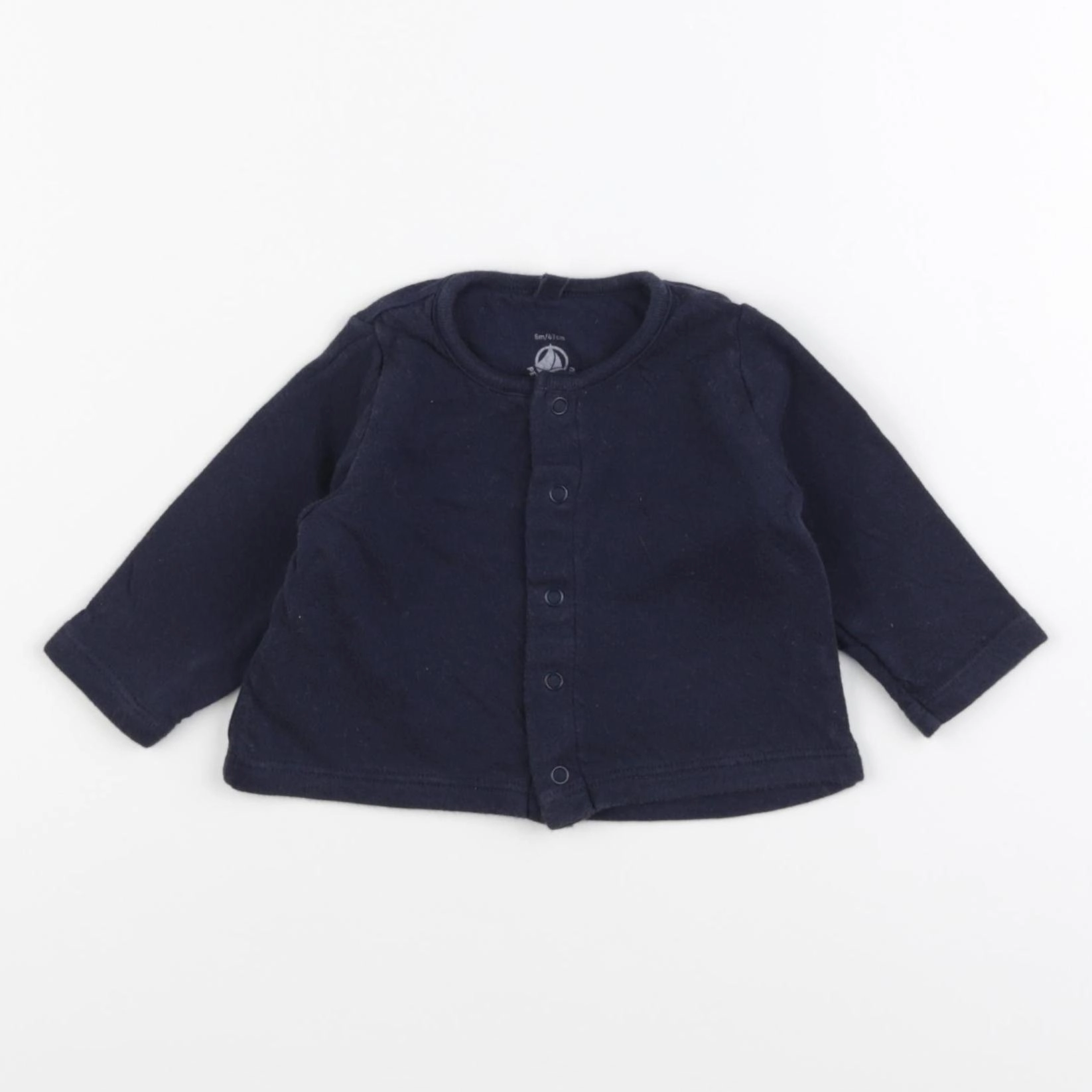 Petit Bateau - tee-shirt bleu - 6 mois