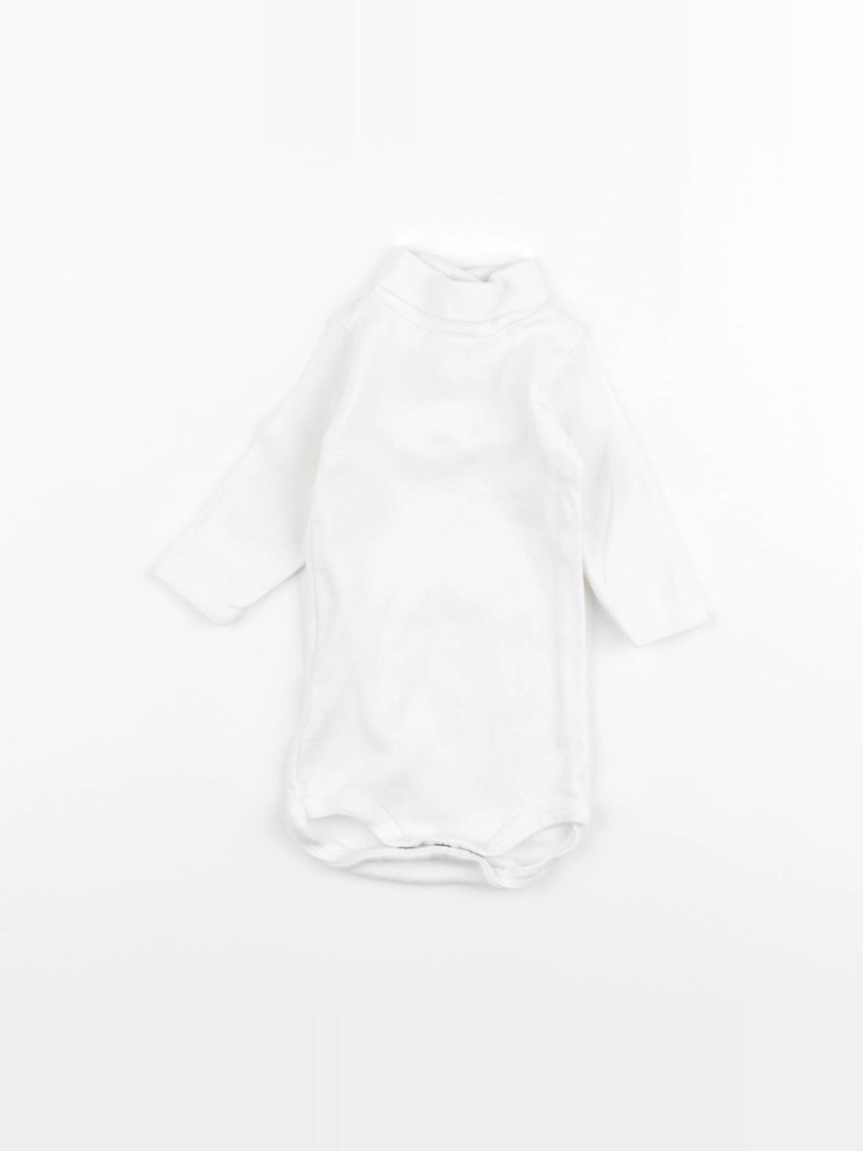 Petit Bateau - body à col blanc - 3 mois
