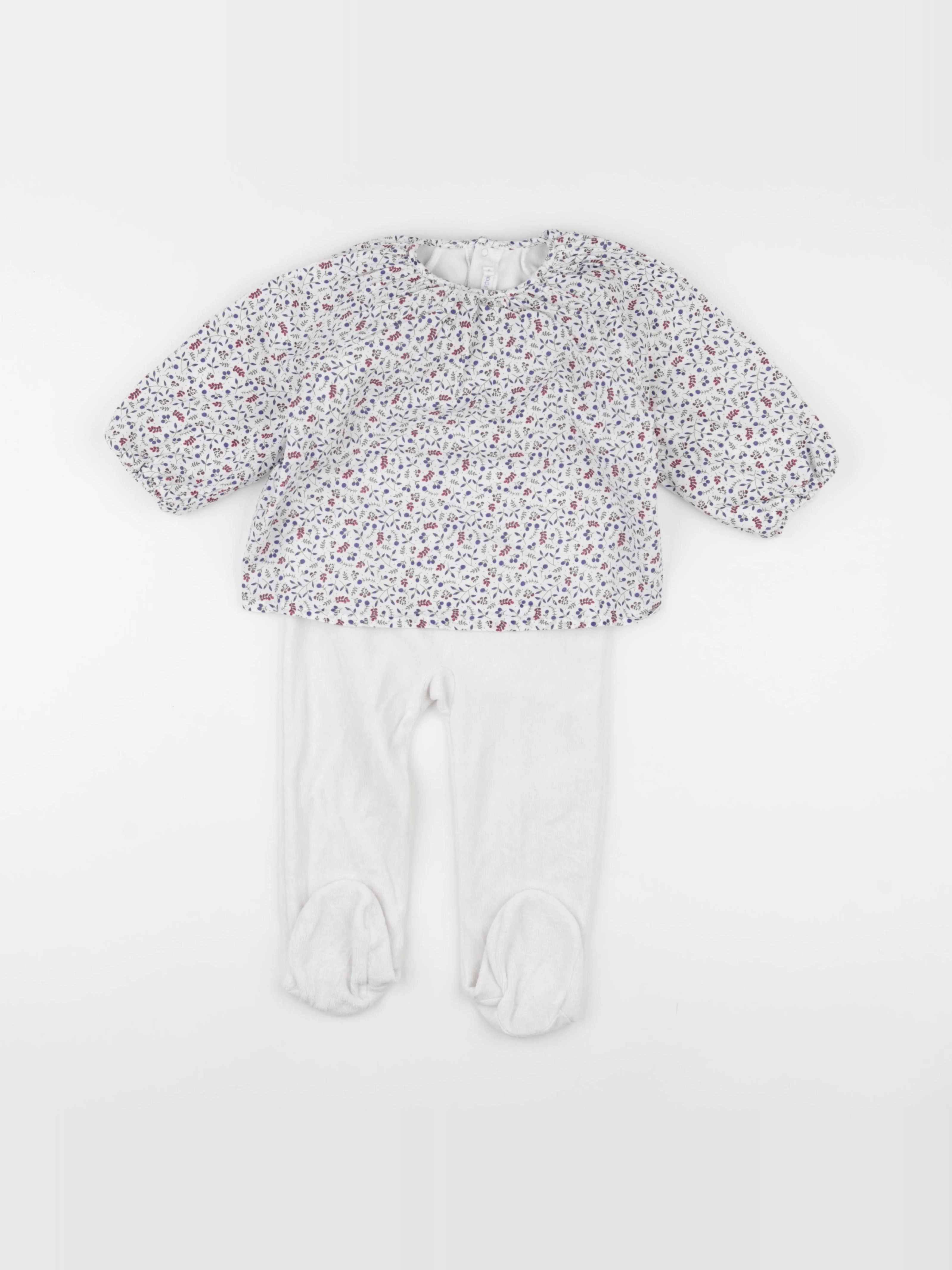 Boutchou - pyjama velours blanc - 18 mois