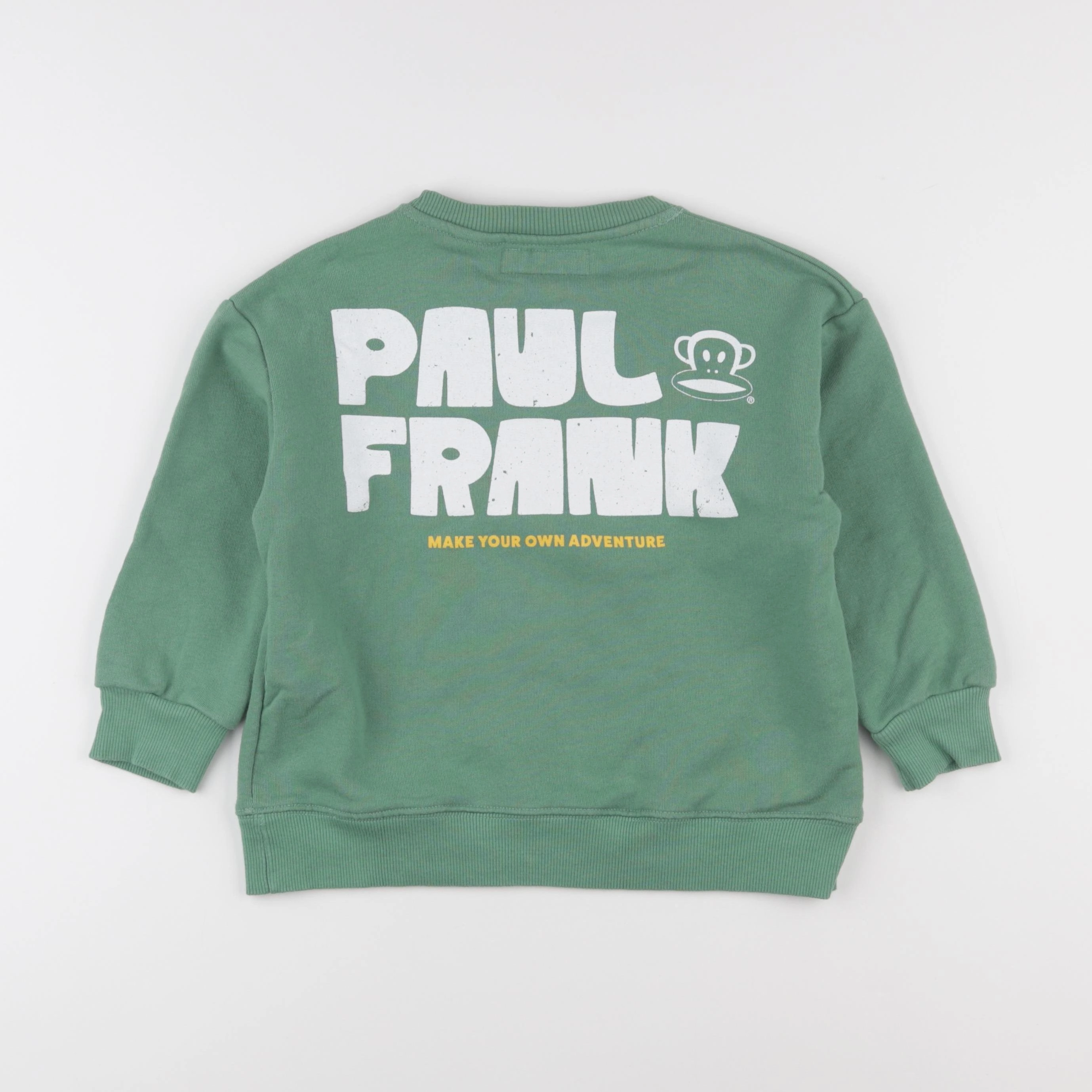Zara - sweat imprimé au dos vert - 6/7 ans