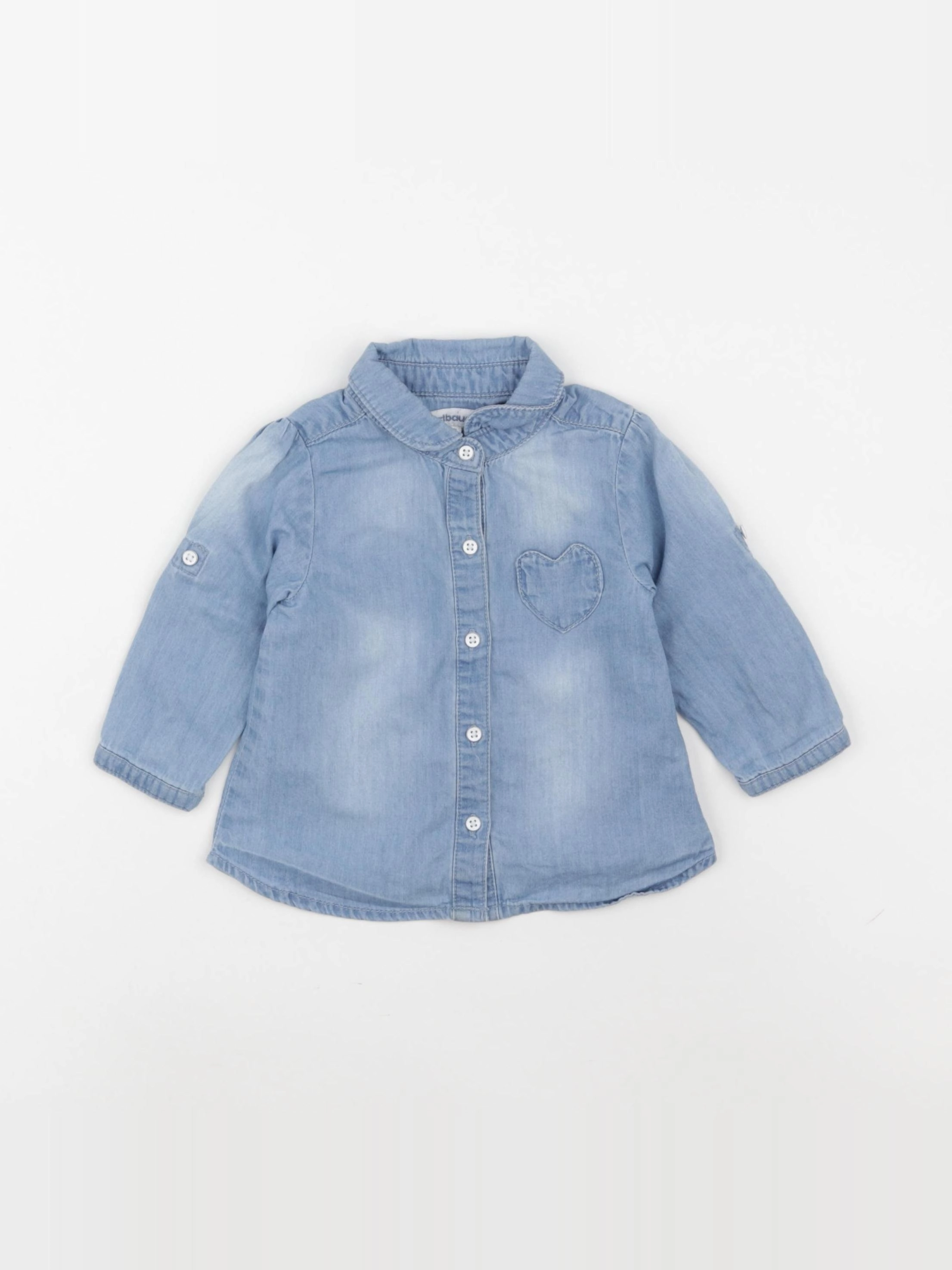 Vertbaudet - blouse bleu - 9 mois