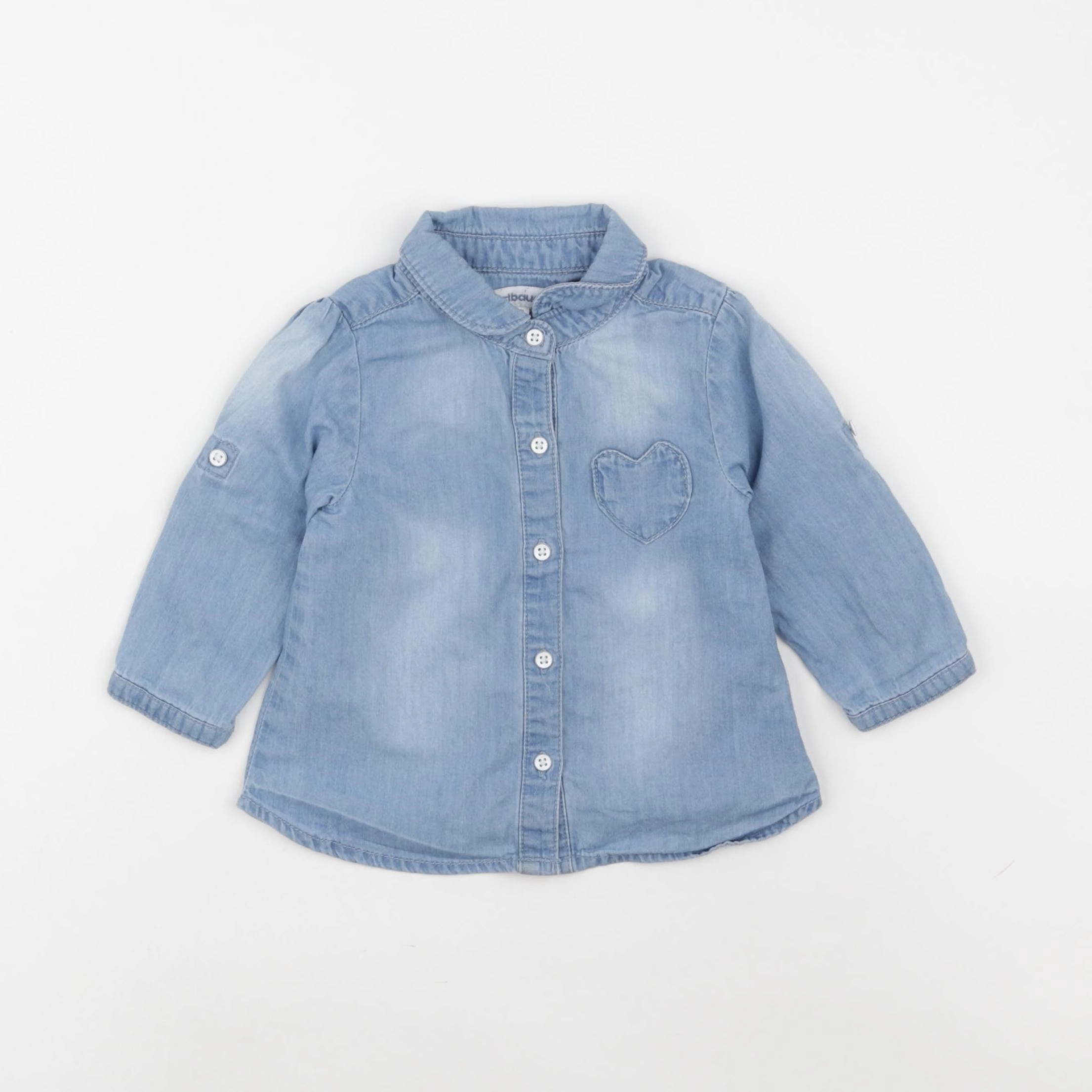 Vertbaudet - blouse bleu - 9 mois