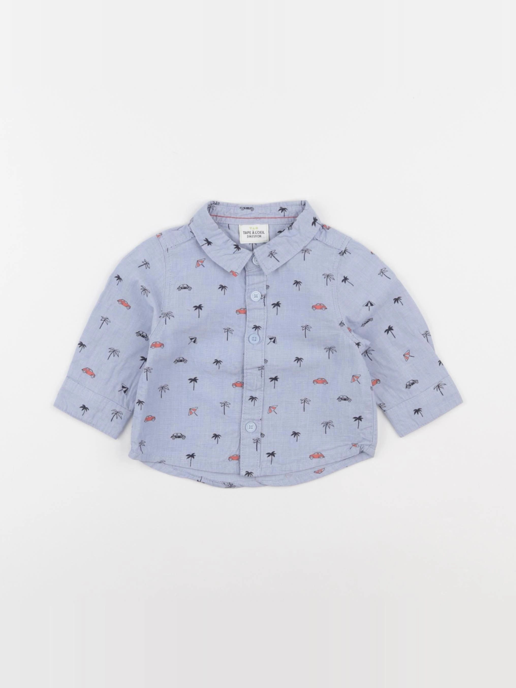 Tape à l'oeil - chemise bleu - 3 mois