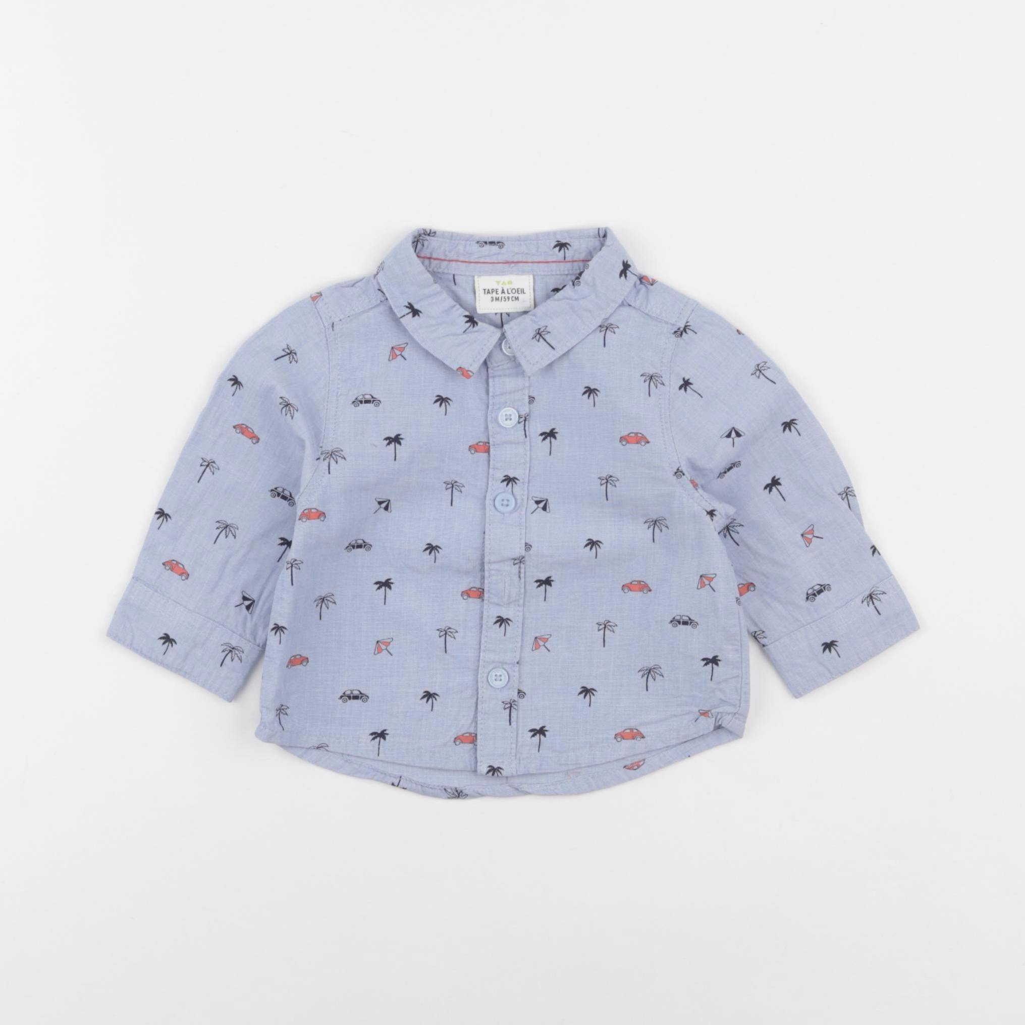 Tape à l'oeil - chemise bleu - 3 mois