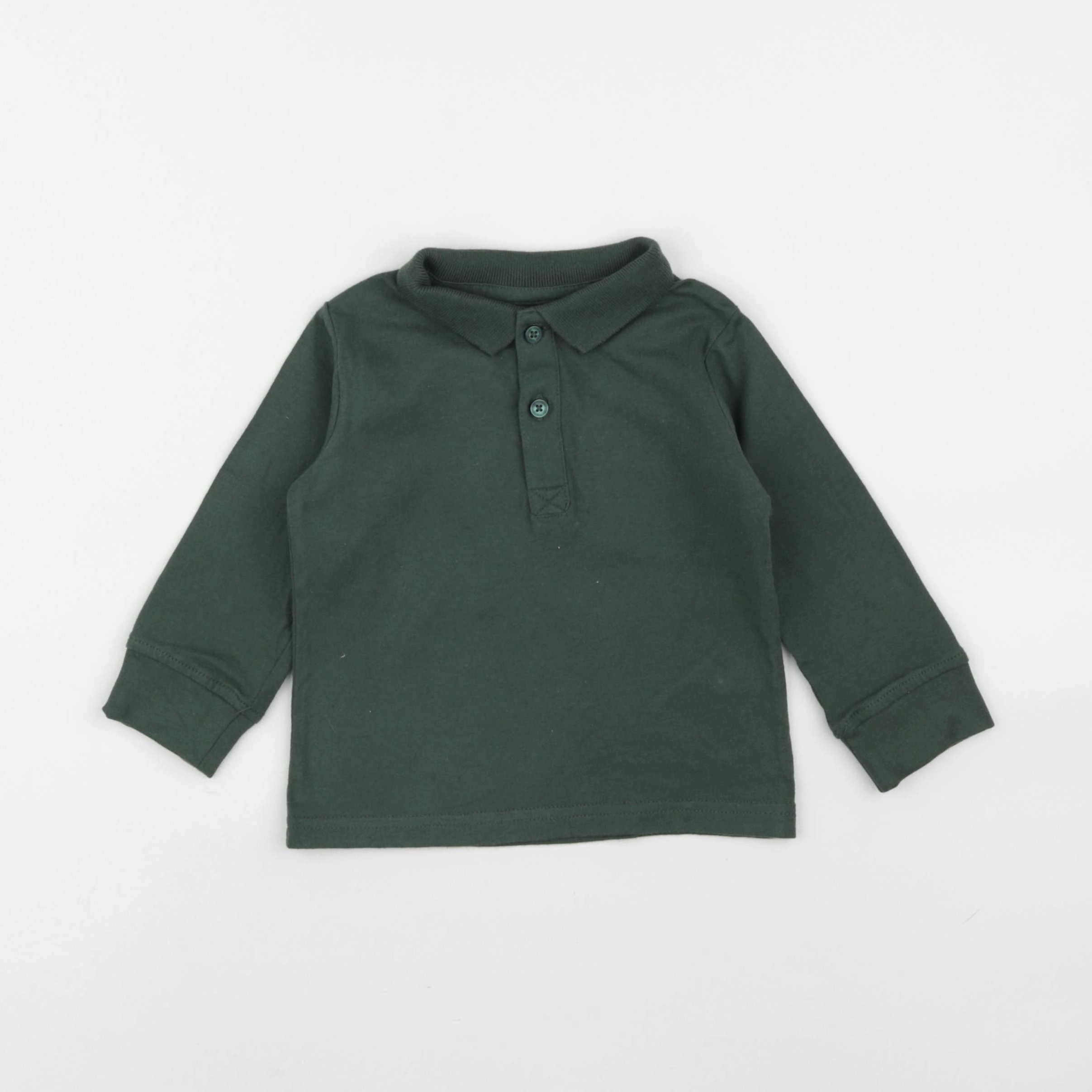 Vertbaudet - polo vert - 2 ans