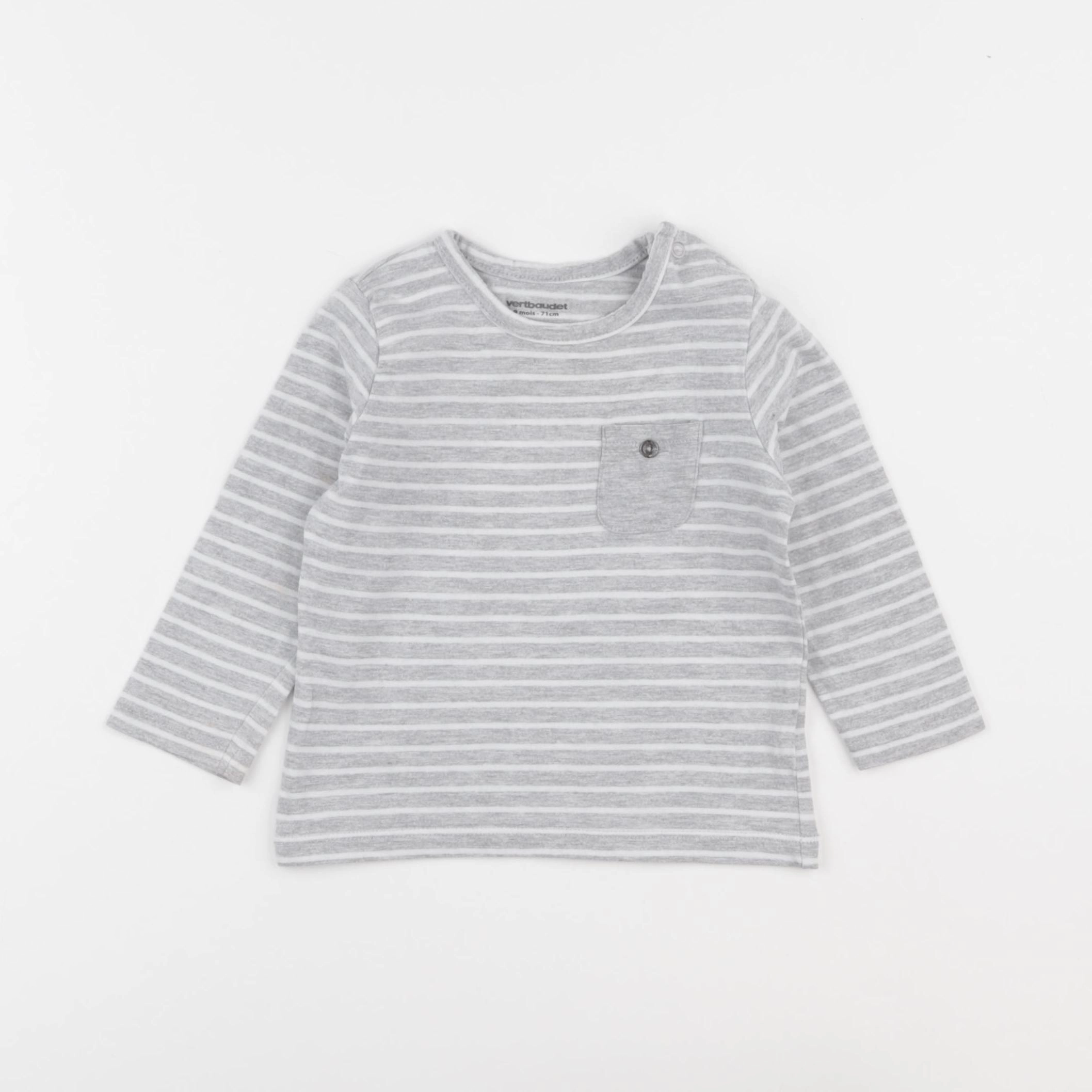 Vertbaudet - tee-shirt gris - 9 mois