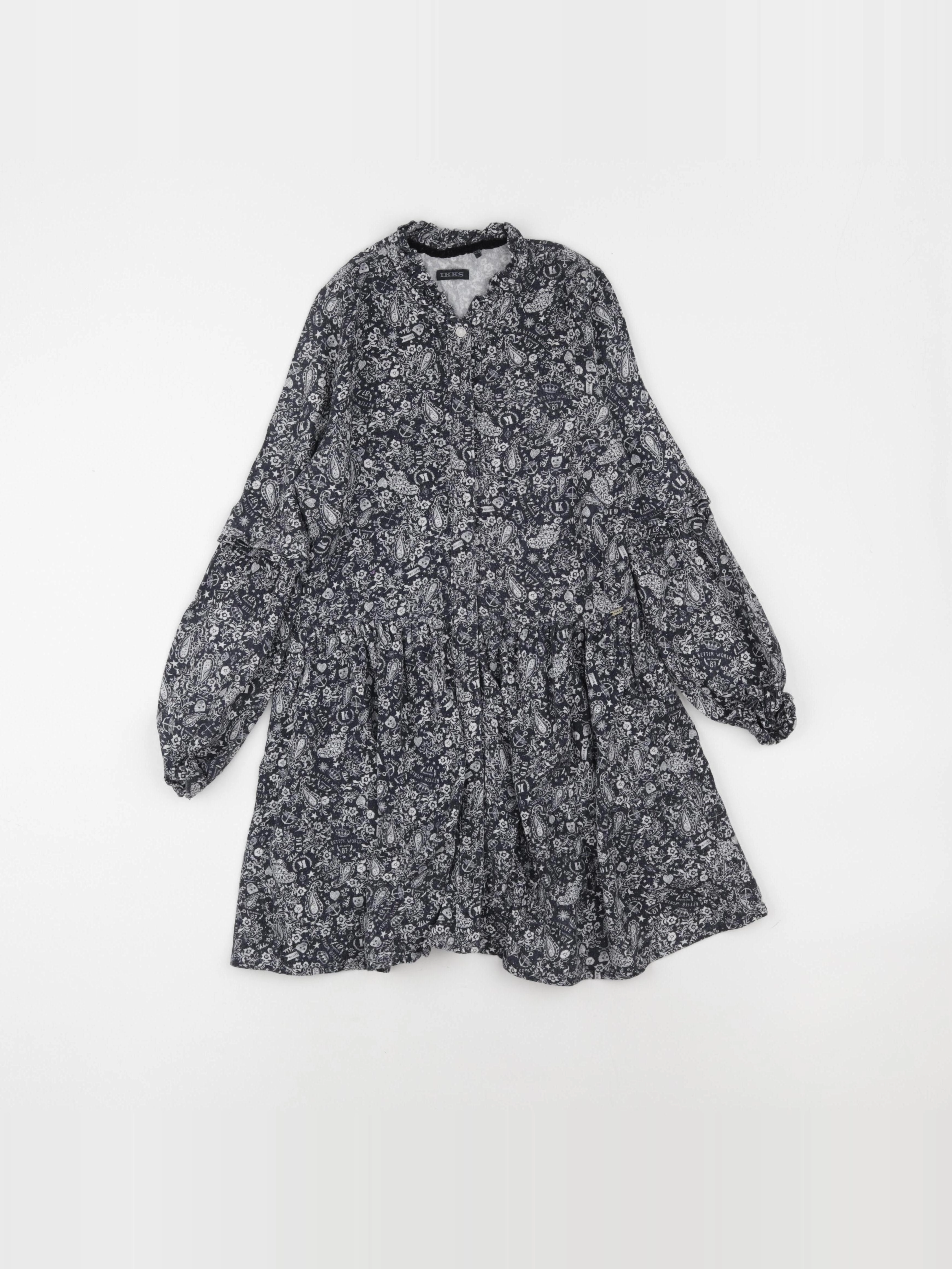 IKKS - robe bleu, blanc - 8 ans