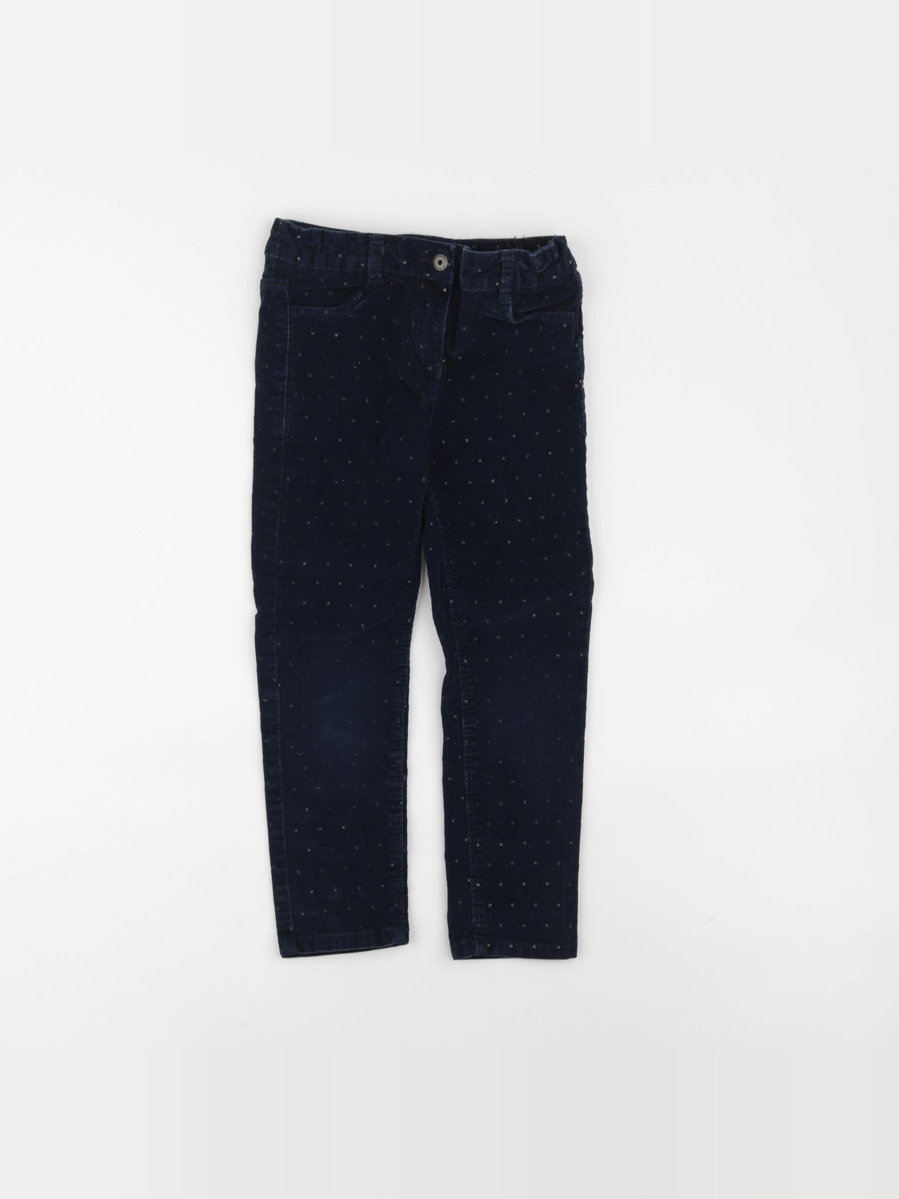 Vertbaudet - pantalon bleu, or - 5 ans