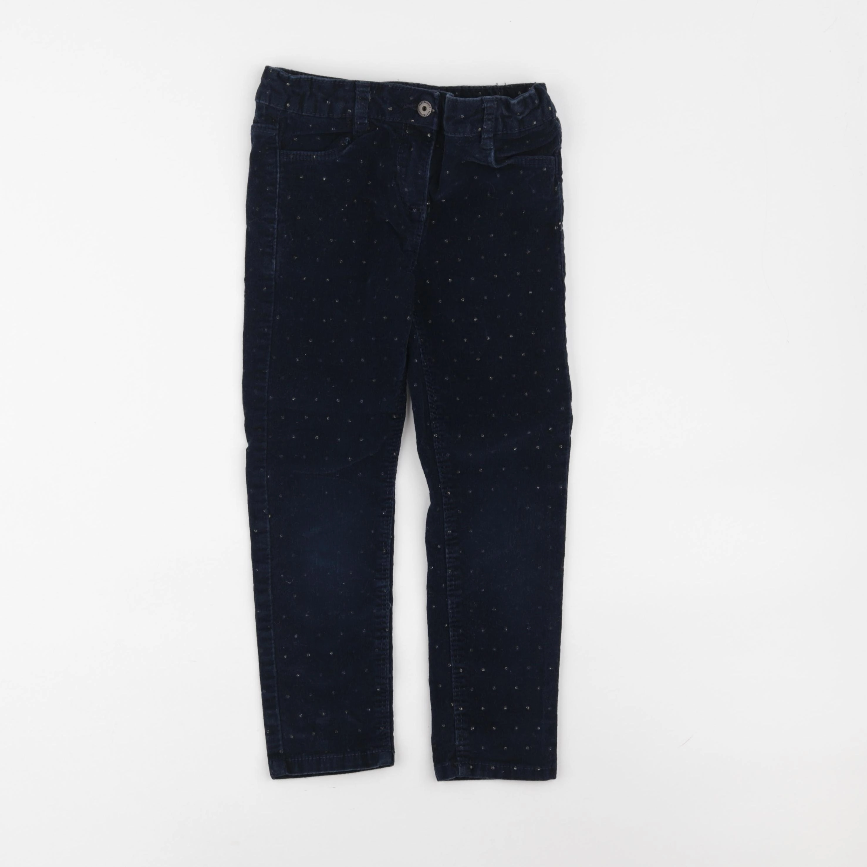 Vertbaudet - pantalon bleu, or - 5 ans